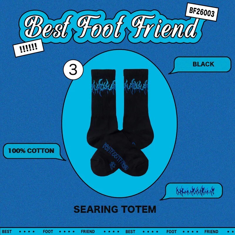 【Focus Store】現貨秒發 BFF Searing Totem "Black" 火圖騰 BF26003-BK