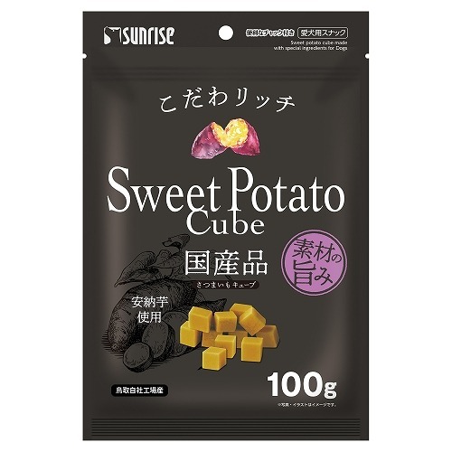 日本直送 Sunrise 犬小食 地瓜塊 100g  【$100 X 3 包】【可混合其他口味】