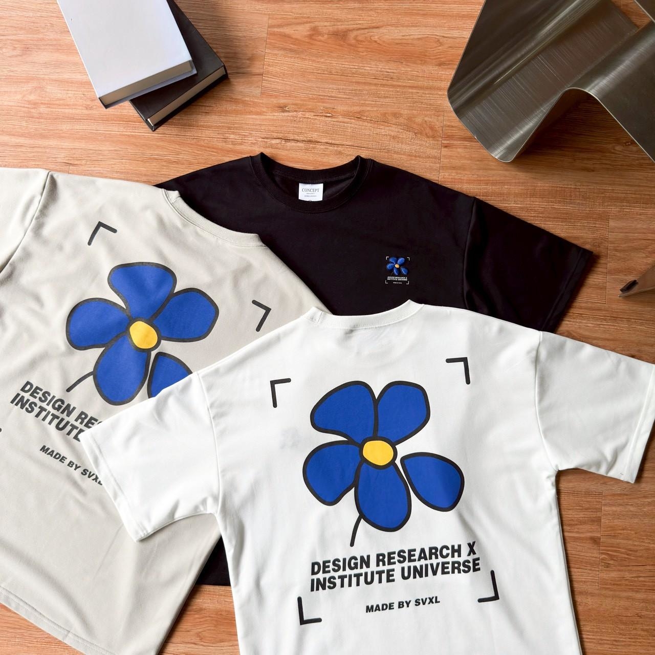 刺繡對焦框花朵印花短T 80938