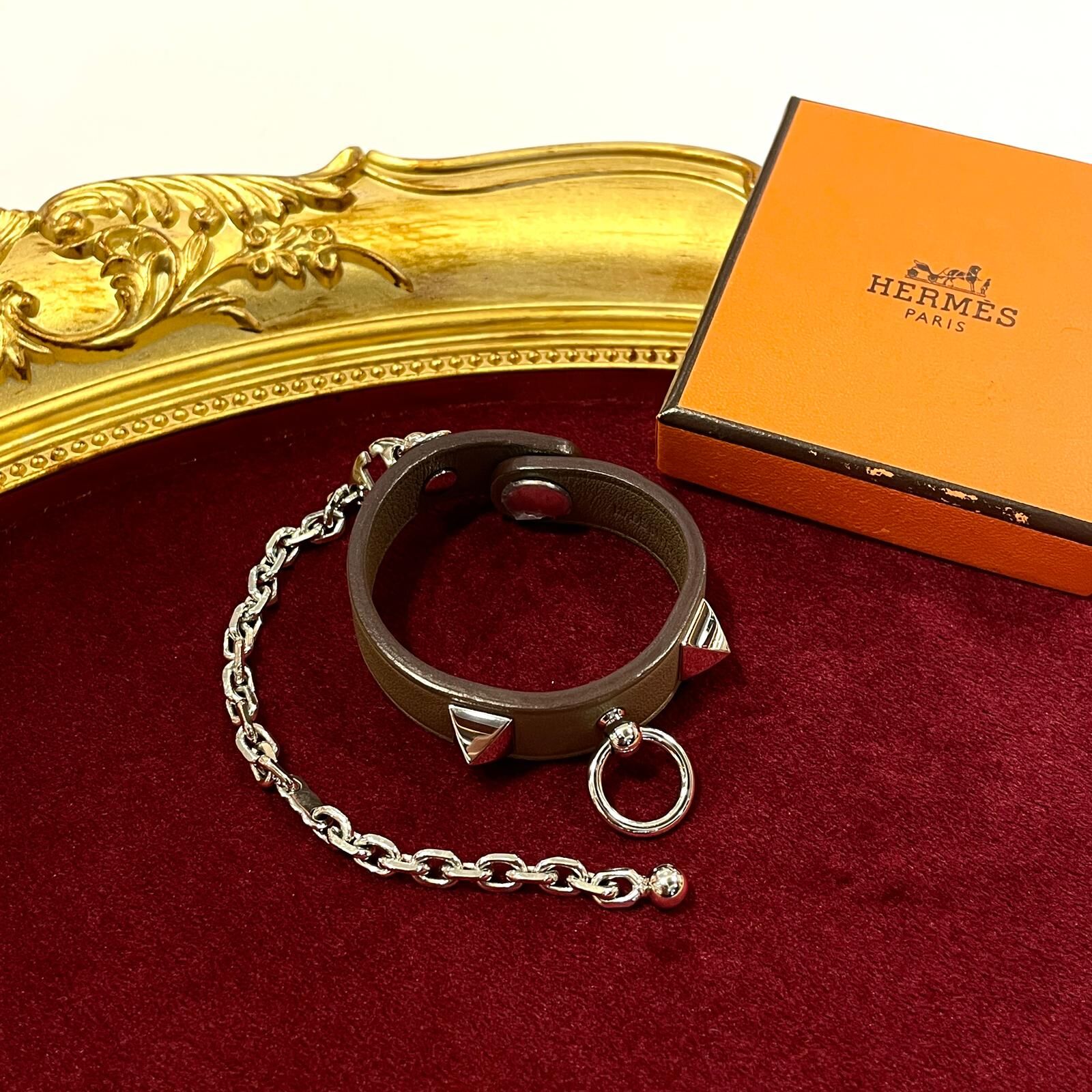 全新HERMES手套夾 大象灰/銀扣 H202039G #BRAND NEW #香榭站正品