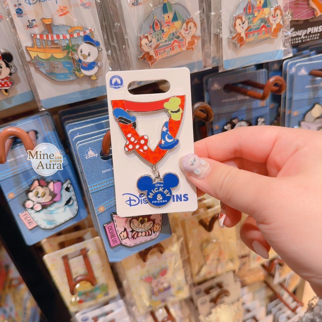 米奇 Mickey 與好友們 米奇頭 徽章掛繩造型 徽章 PIN -香港迪士尼樂園