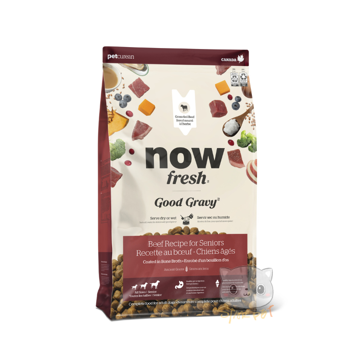 NOW FRESH 牛肉配方 老犬香濃火雞骨湯外層乾糧 22lb