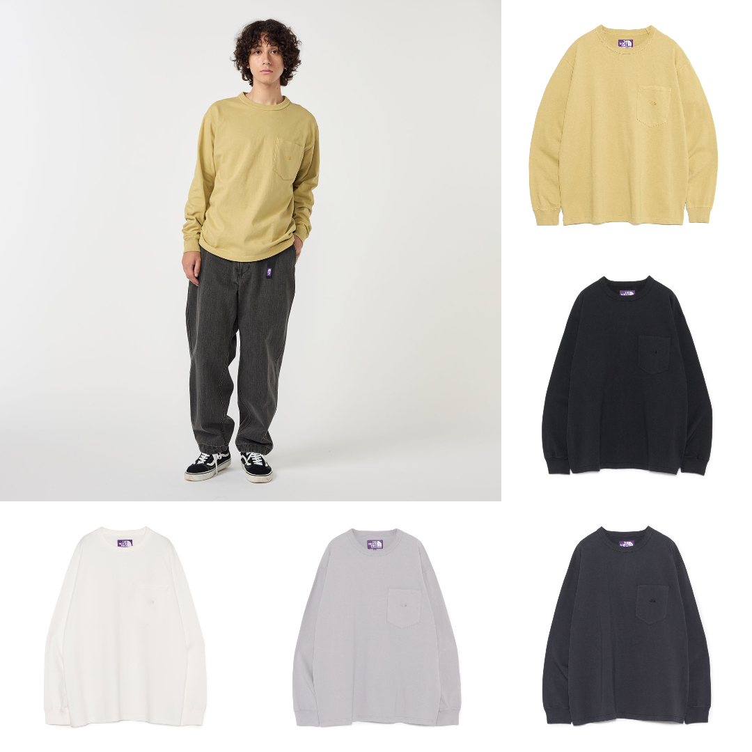 預購┃日本 TNF 紫標 8oz Field Long Sleeve Pocket Tee 口袋T LOGO 長袖