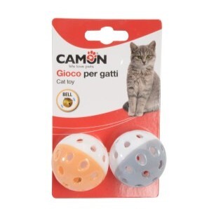 意大利 Camon 貓玩具 - 雙色發聲鈴鐺球