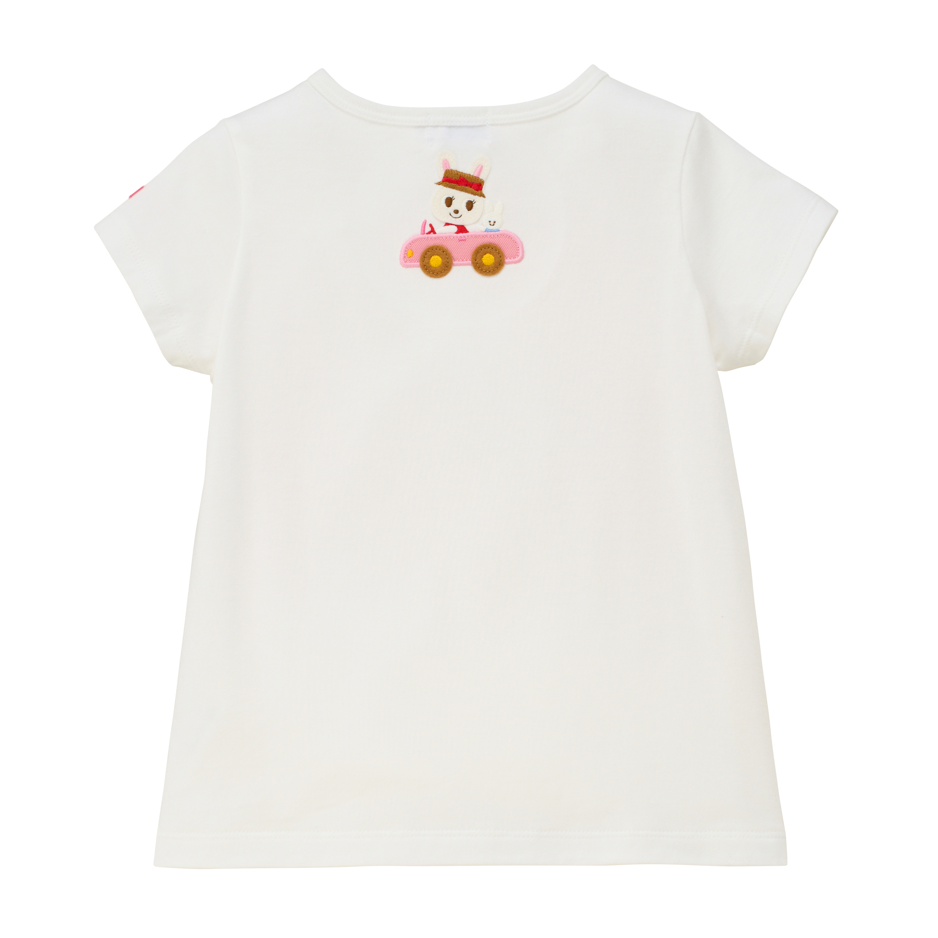 舞颯兔小汽車短袖T恤-白色