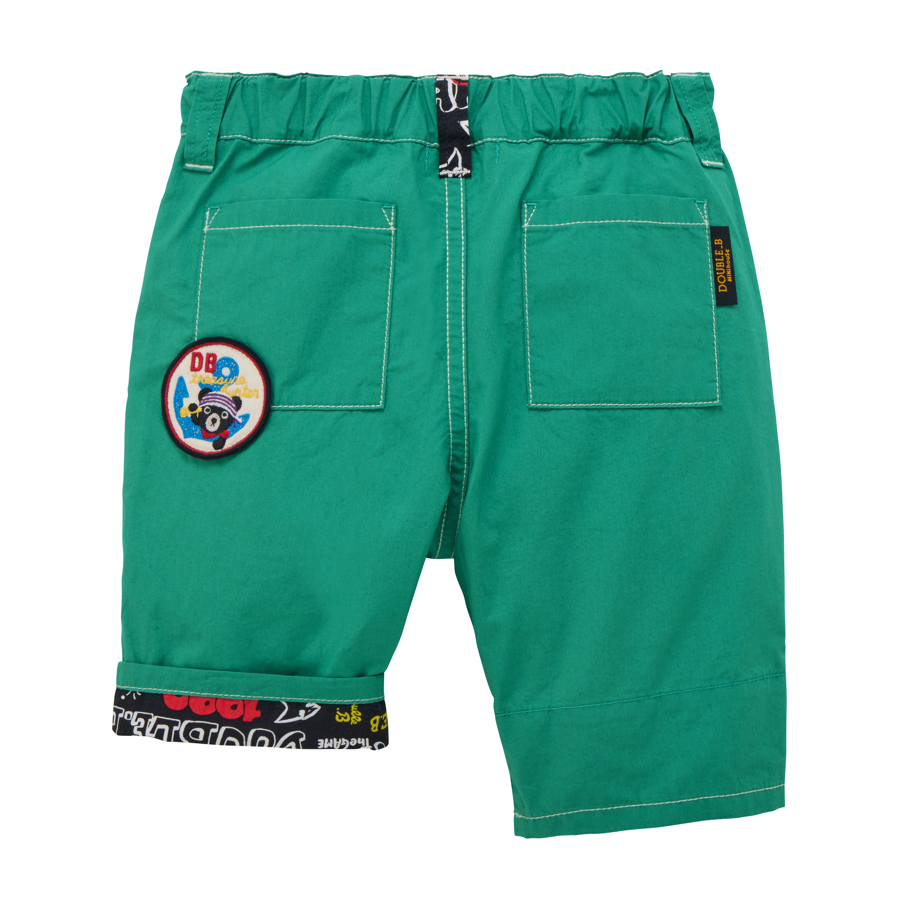 DOUBLE_B 恐龍七分褲-綠色