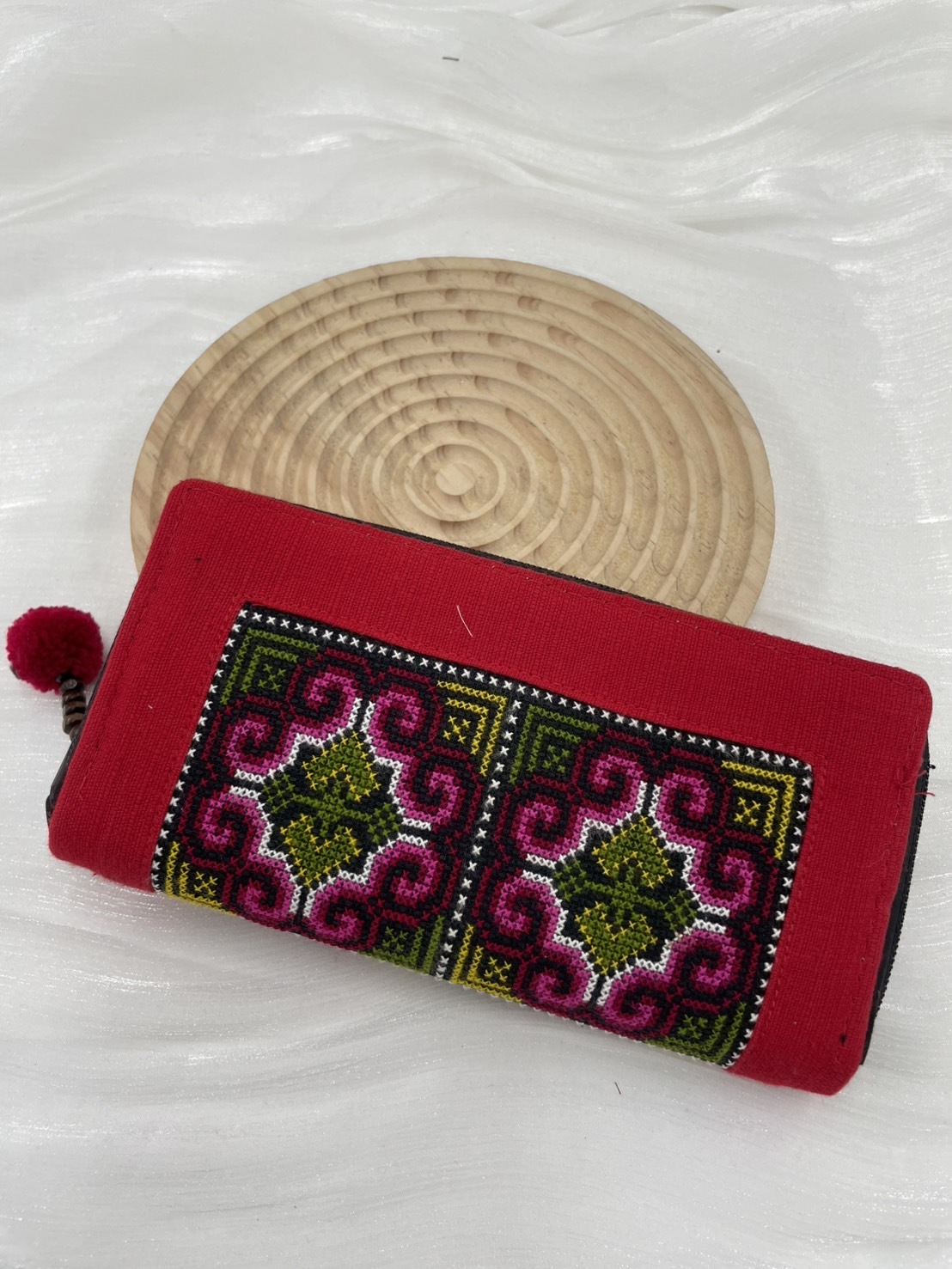 No.1刺繡長夾錢包.寬19.5深9.5