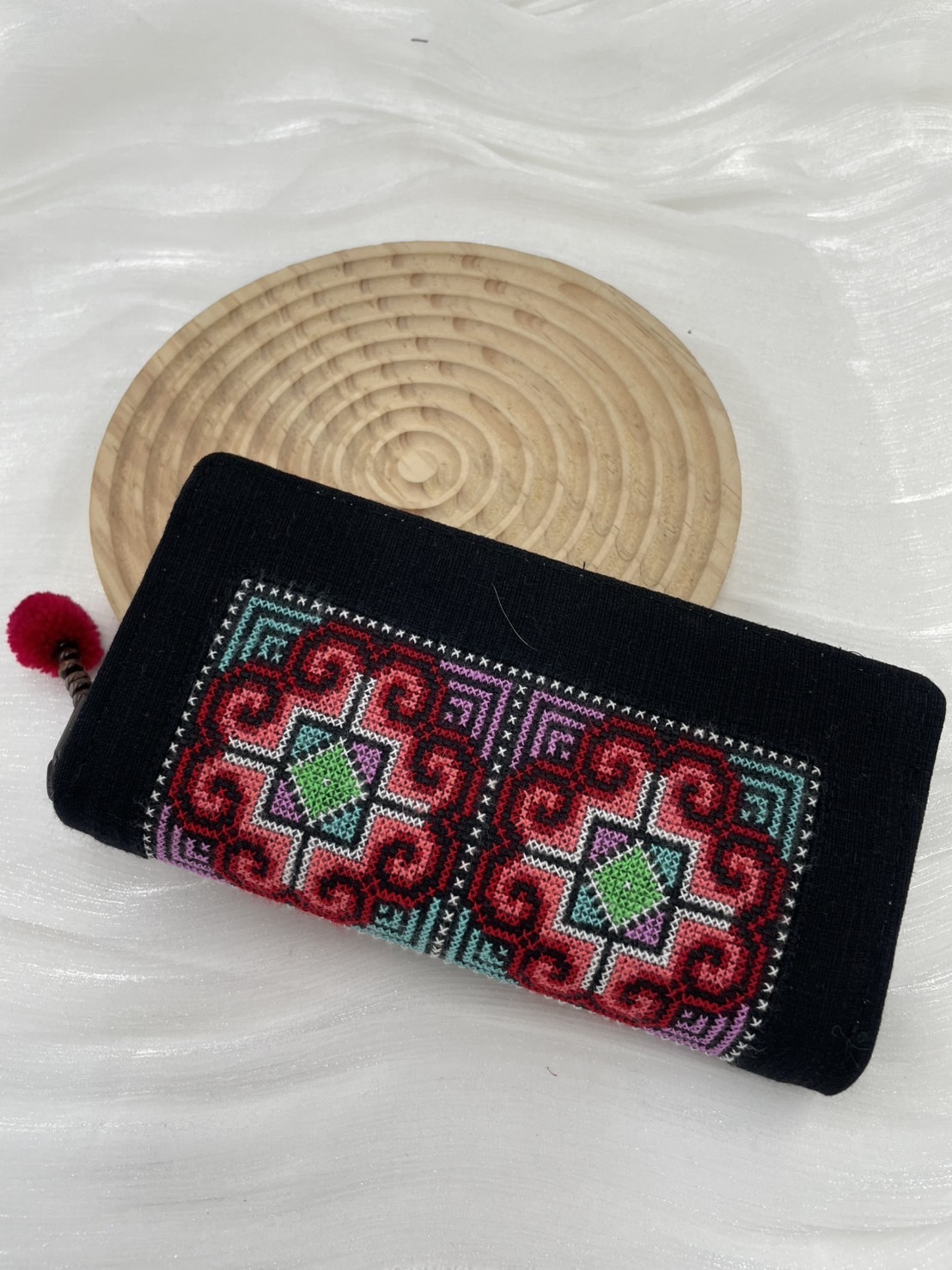 No.5刺繡長夾錢包.寬19.5深9.5