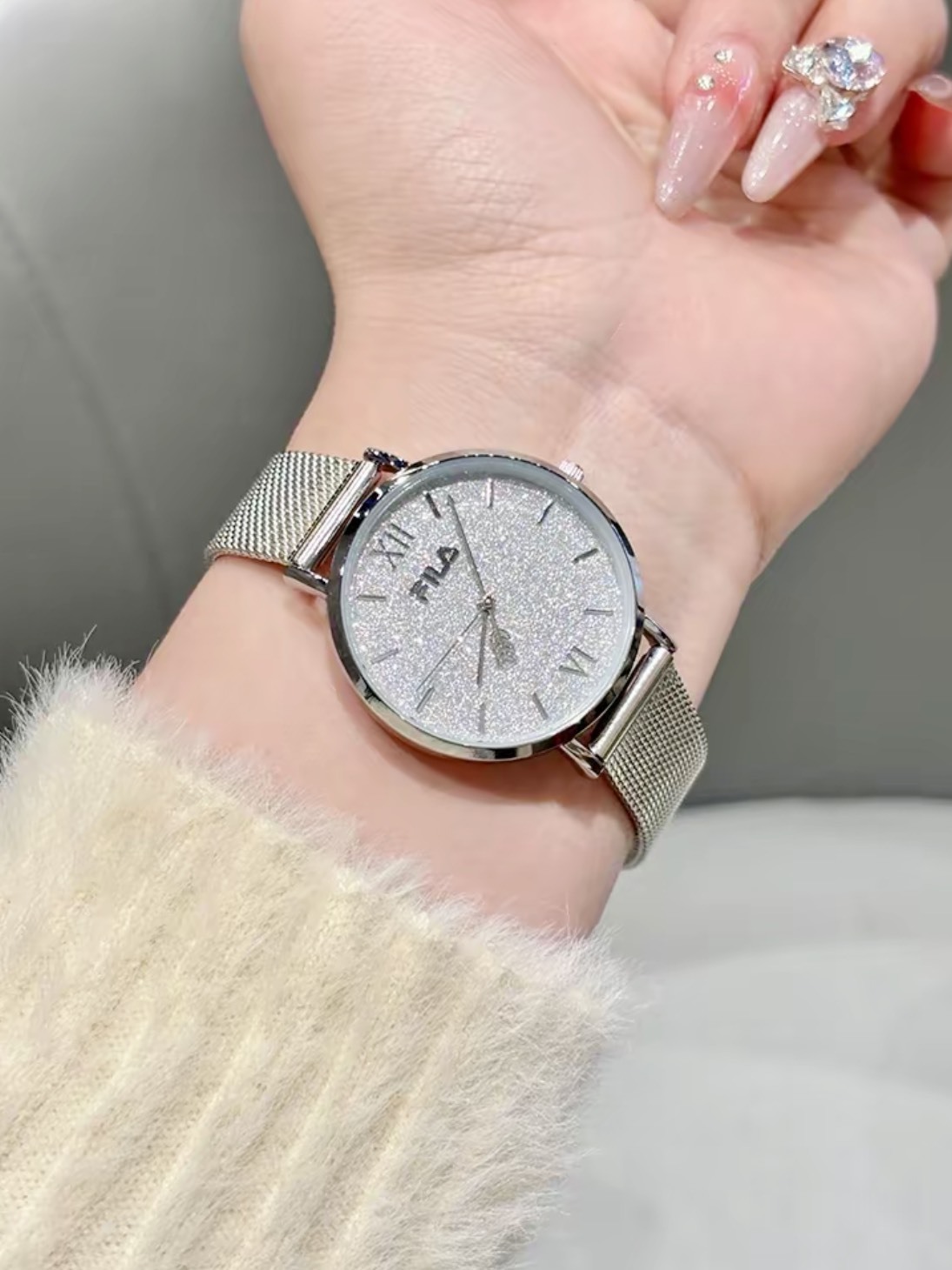 FILA 愛神之箭 滿天星 石英碗錶