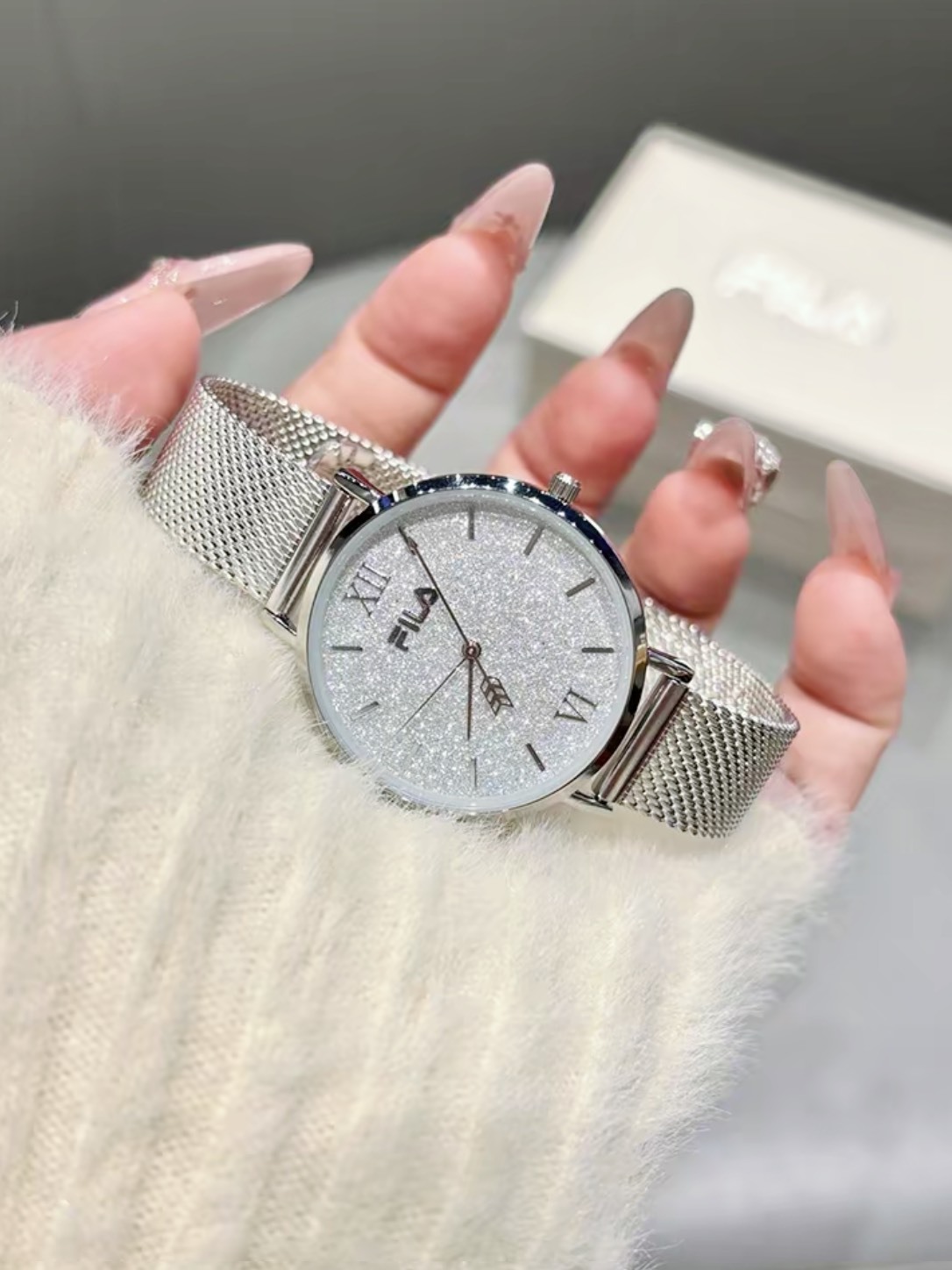 FILA 愛神之箭 滿天星 石英碗錶