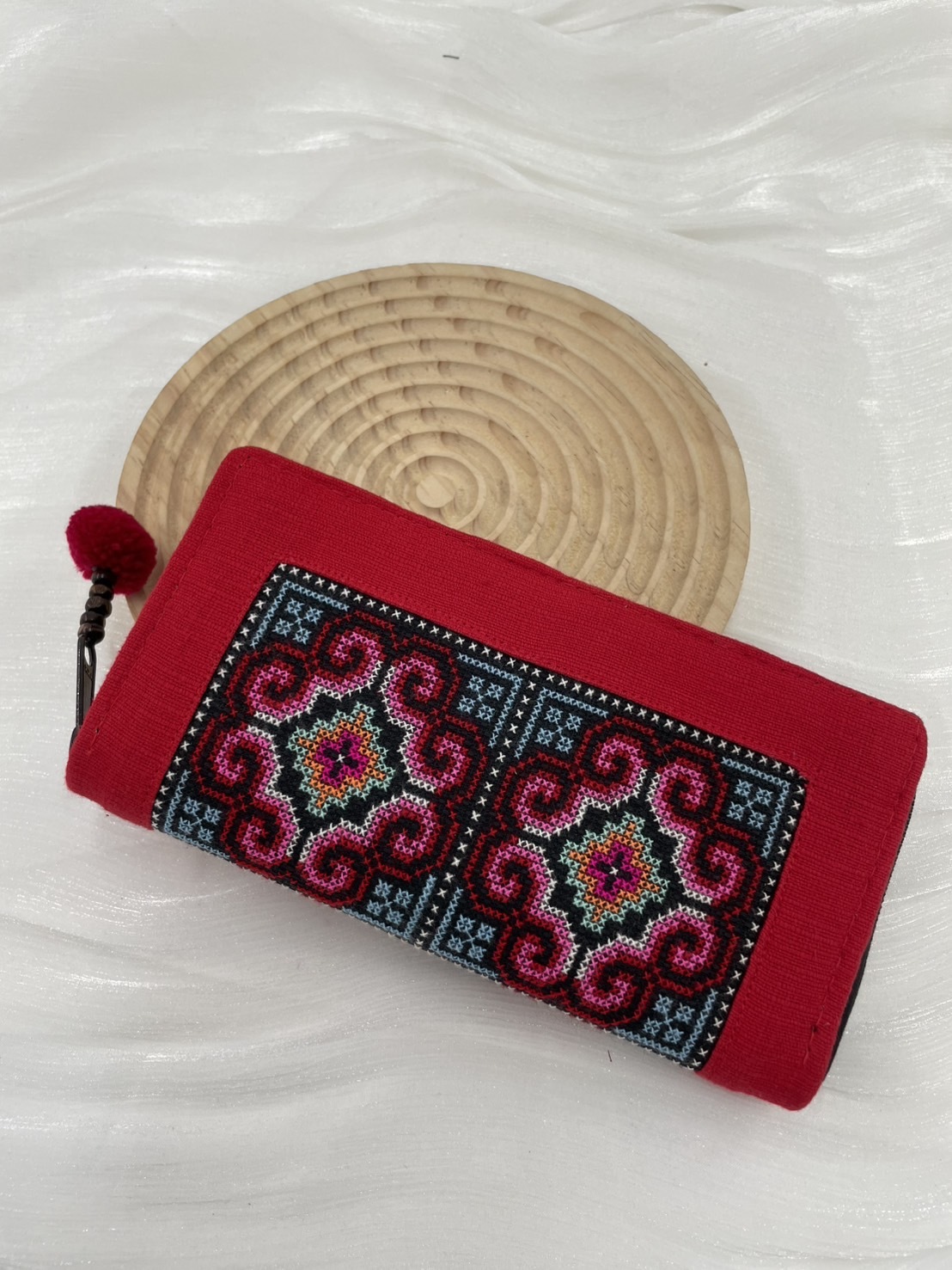 No.6刺繡長夾錢包.寬19.5深9.5