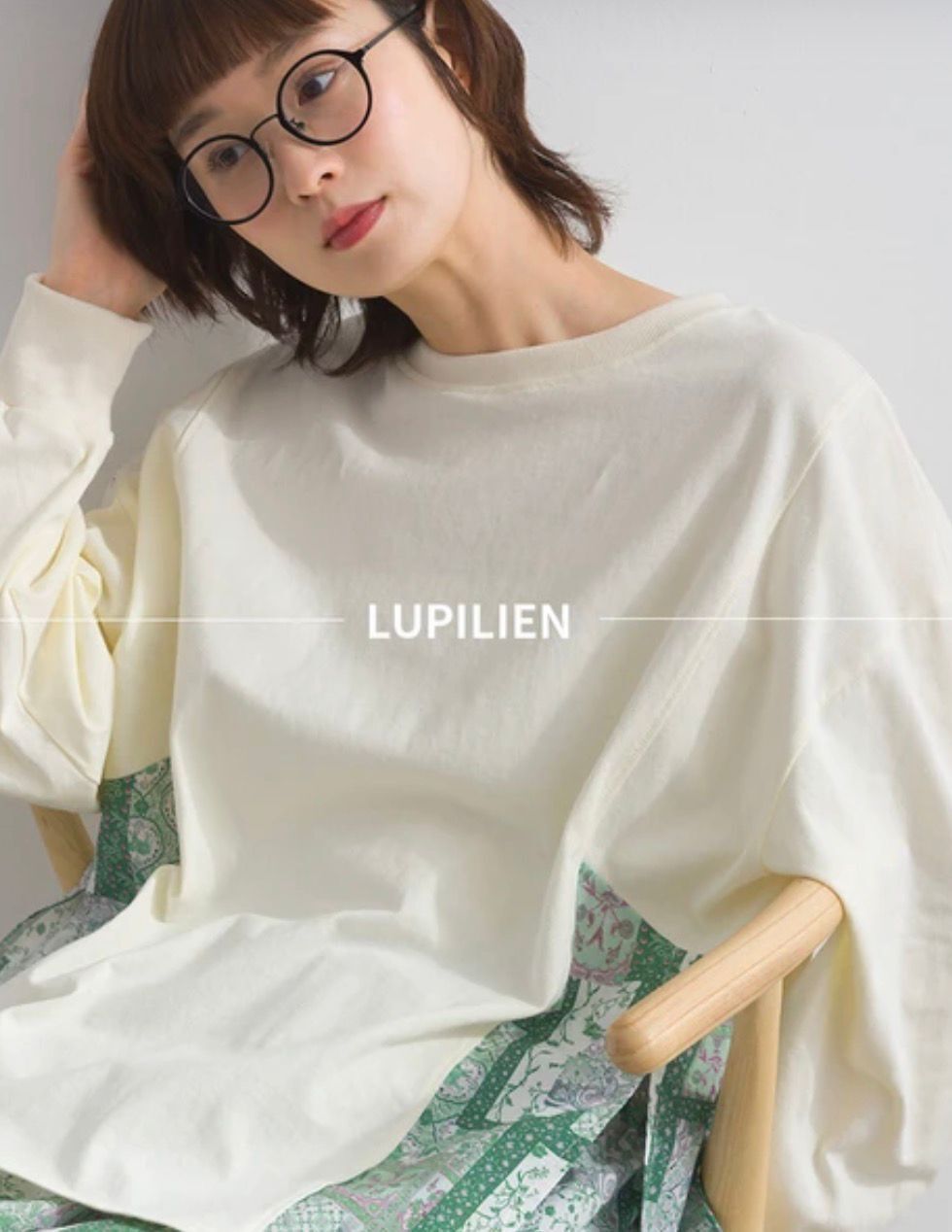 【預購】JN021303 LUPILIEN 異材質拼接長袖上衣