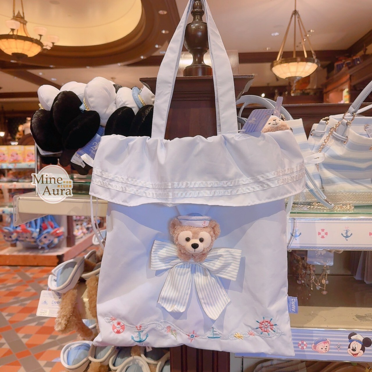 2026 春日啟航 達菲 Duffy 大頭蝴蝶結 手提包 手提袋 -香港迪士尼樂園