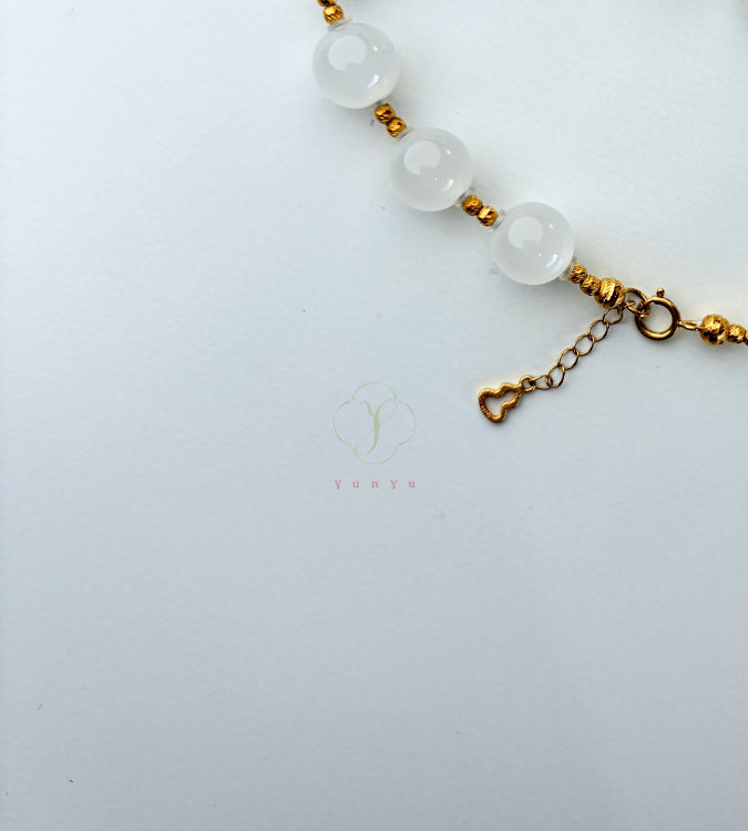 18K高冰白玉手鍊