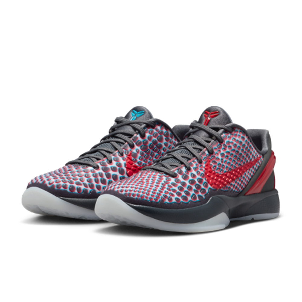 Nike Kobe 6 Hollywood 3D 深灰紅藍 GS 蛇皮壓紋 回彈 立體 運動鞋 大童鞋 HM4824-002