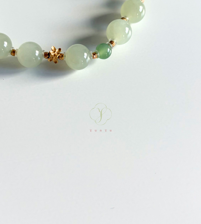 晴水和田玉配碧玉