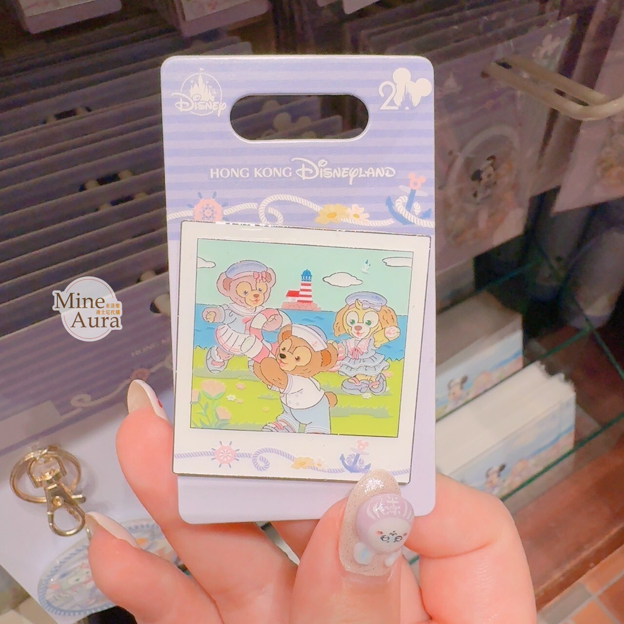 2026 春日啟航 達菲 Duffy 可琦安 餅乾 CookieAnn 方形 徽章 PIN -香港迪士尼樂園