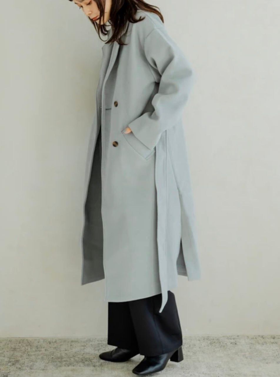 【預購】JN021305 Petit Fleur 雙排扣長版大衣