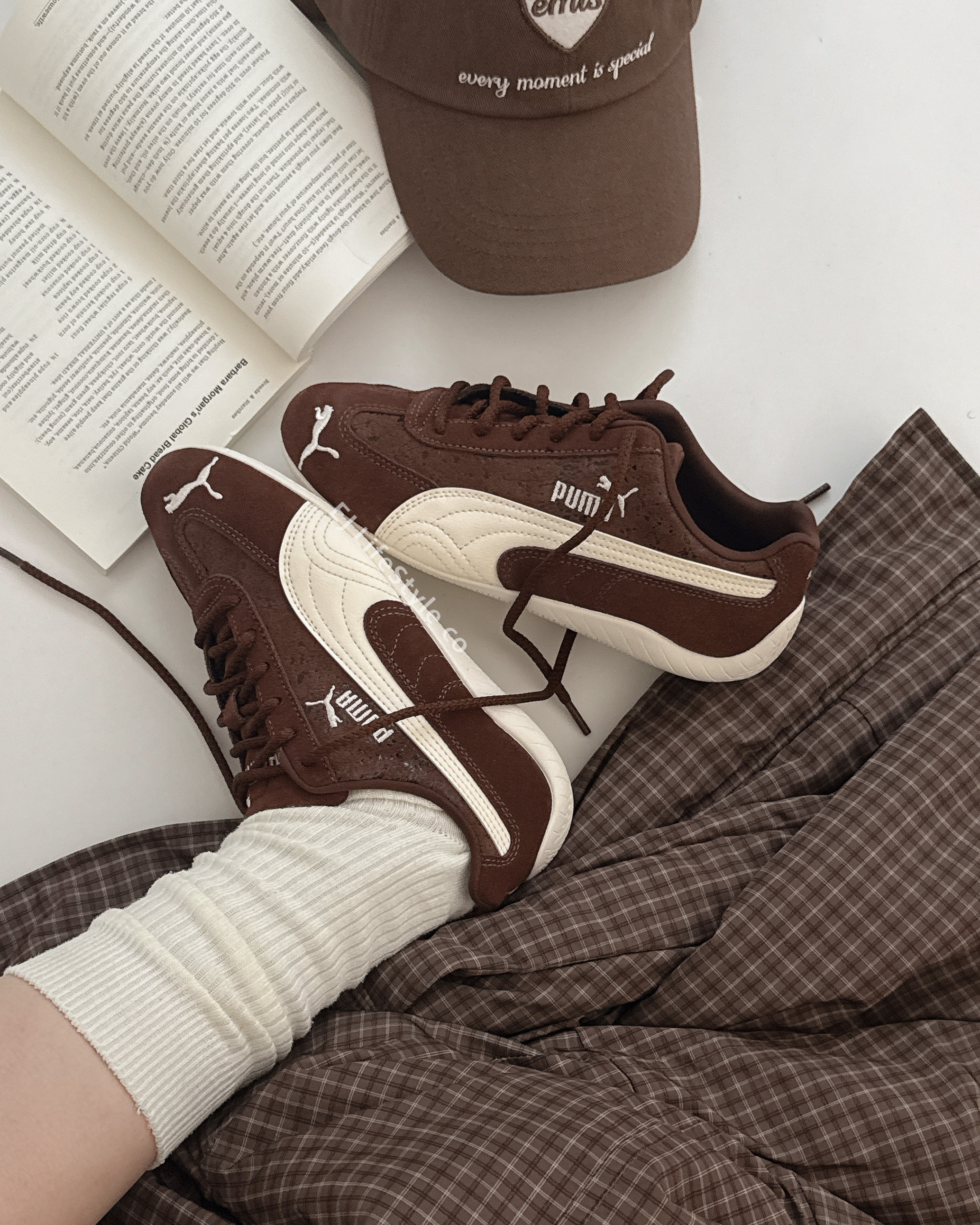 PUMA SPEEDCAT SHOE-PER SWEET 情人節限定 巧克力脆片 奶油棕 摩卡 咖啡色 大地色 奶油白 賽車鞋 復古 男女鞋 406675-01 / 現貨