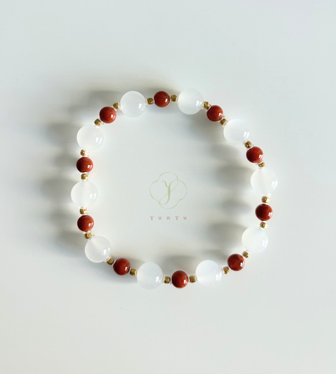 高冰白玉配川料南紅