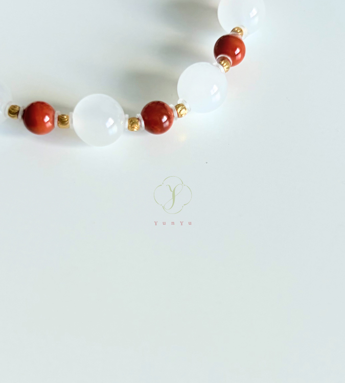 高冰白玉配川料南紅