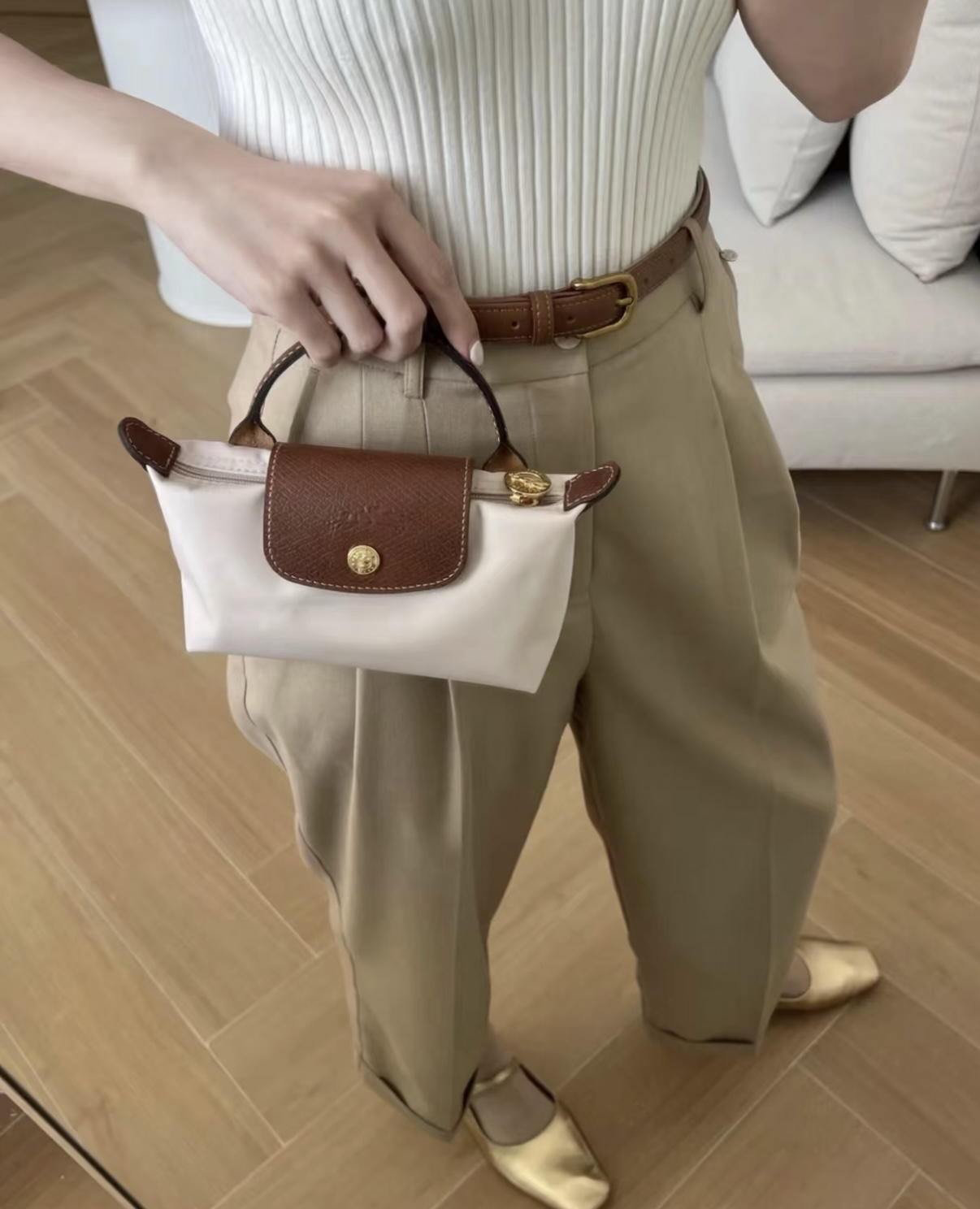 Longchamp Le Pliage Original Pouch with Handle