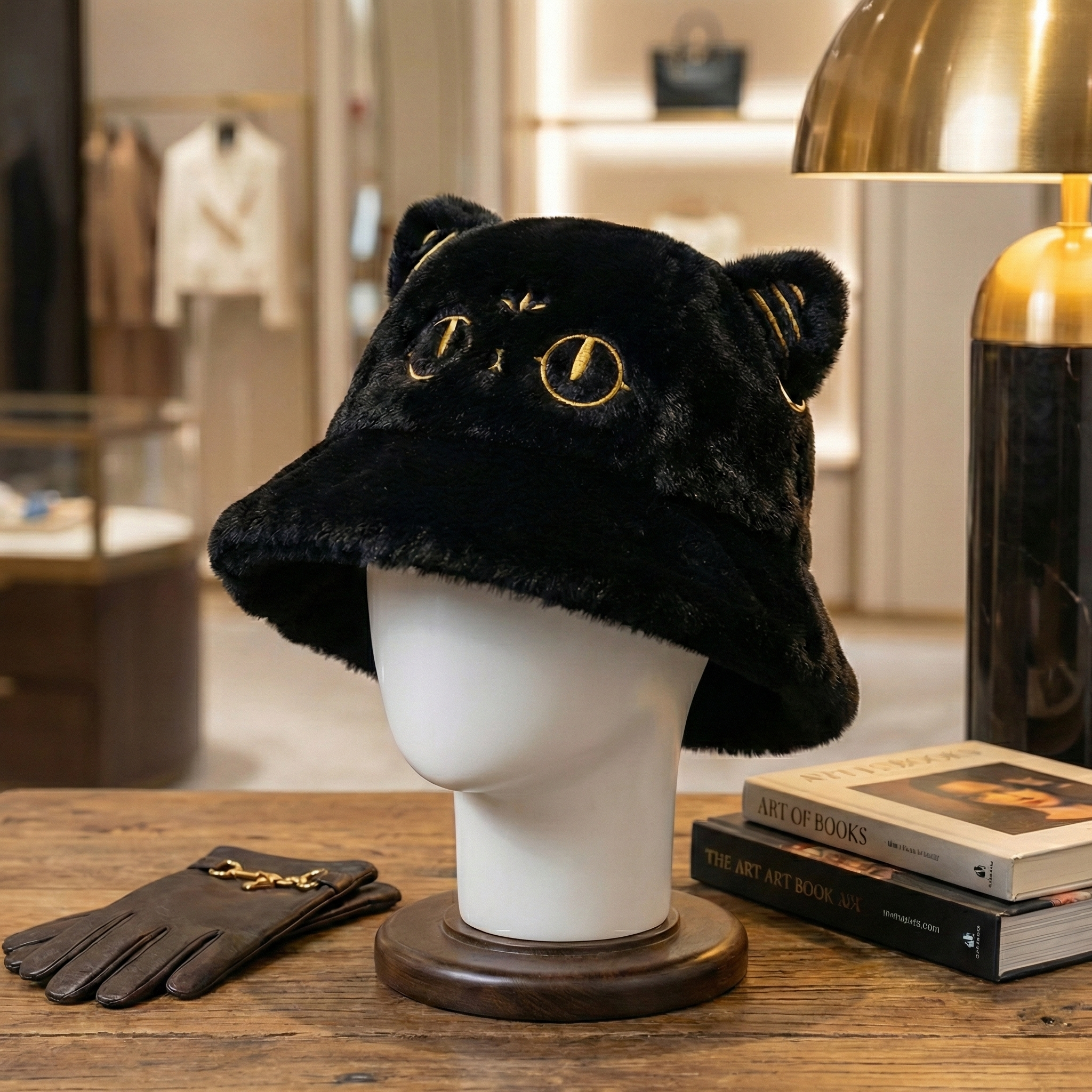 大英博物館｜安德森貓和她的朋友們系列｜毛絨貓耳漁夫帽