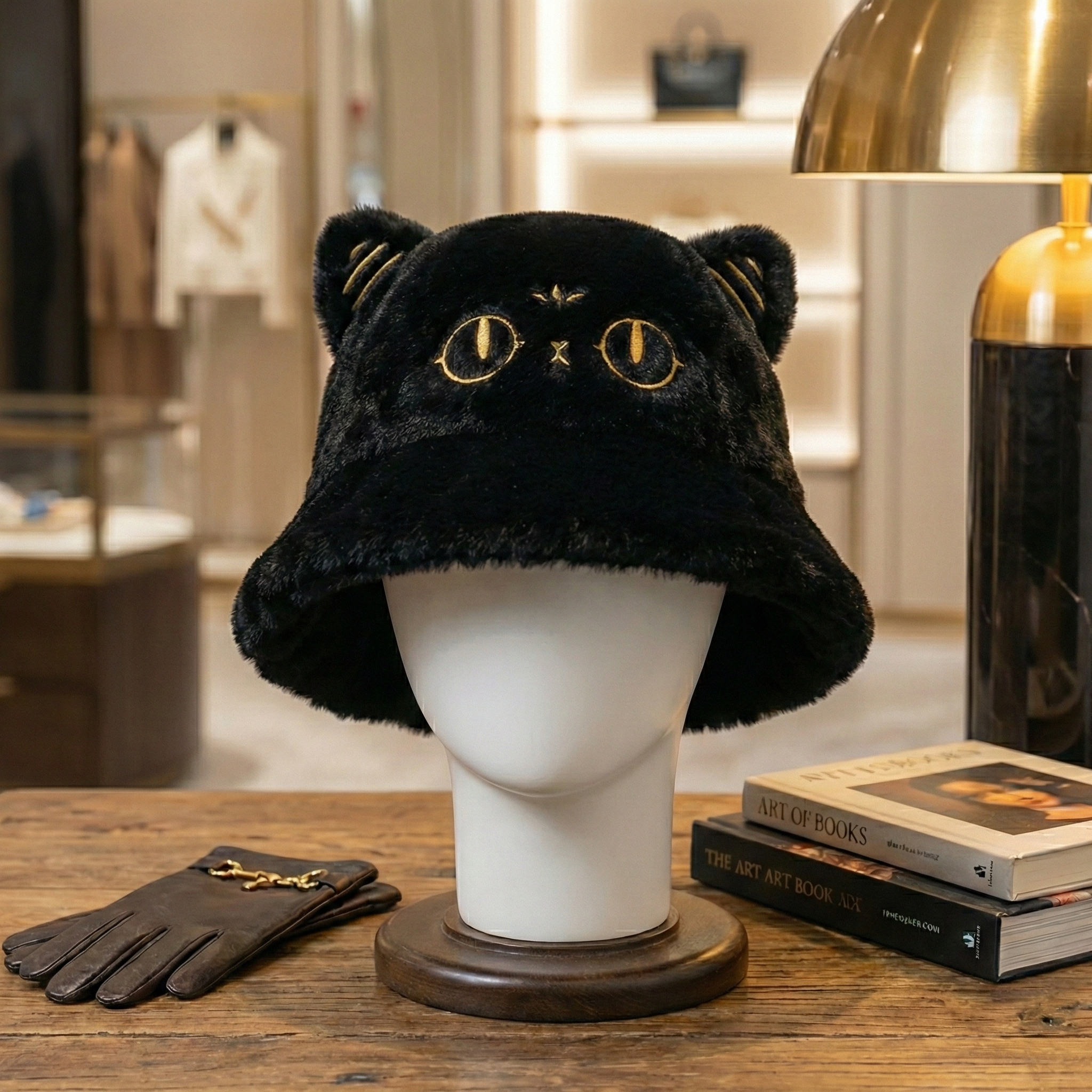 大英博物館｜安德森貓和她的朋友們系列｜毛絨貓耳漁夫帽