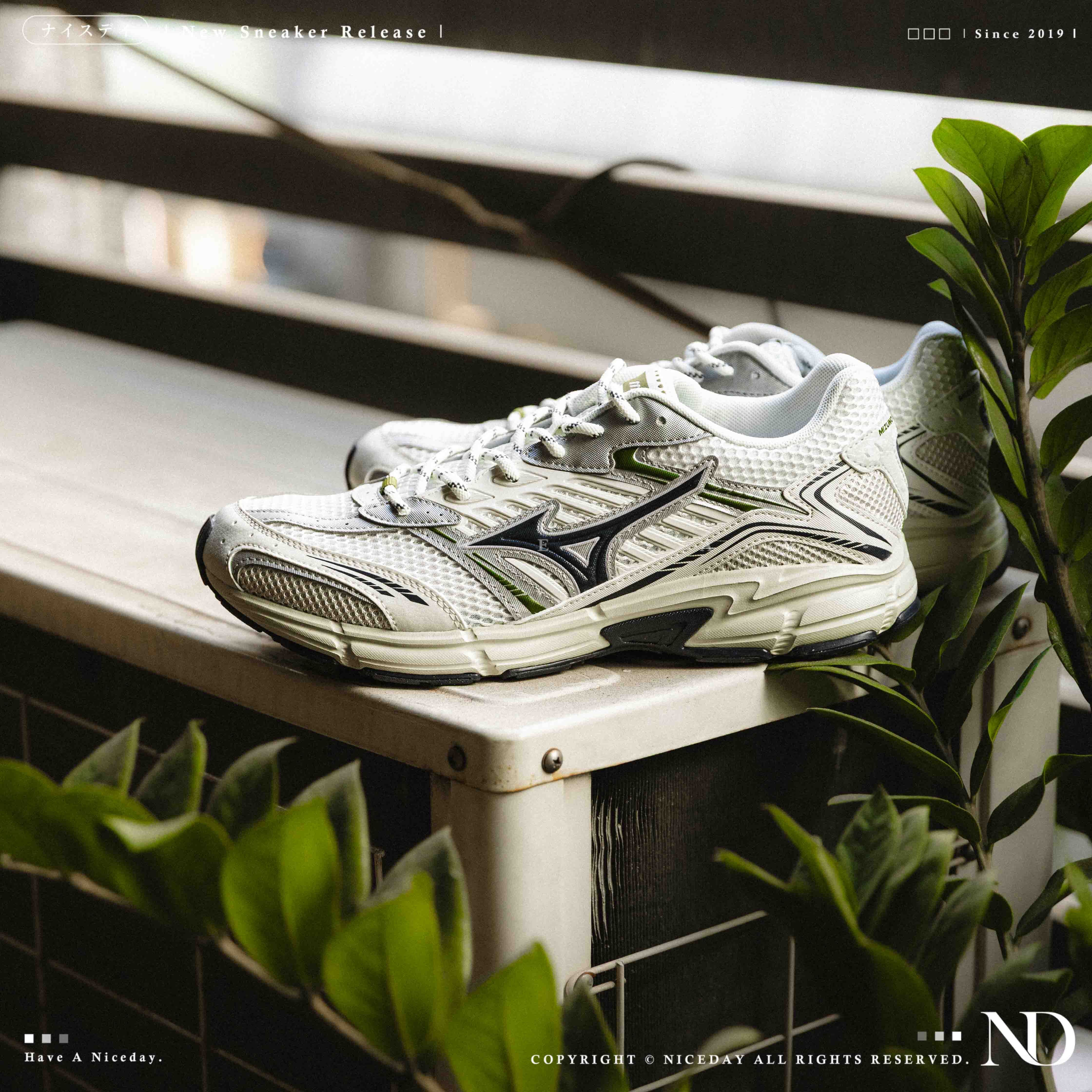 NICEDAY 代購 Ｍizuno Speed 2010 奶油白 白 白灰 復古 舒適 機能 跑鞋 慢跑 男女鞋 D1GH251706