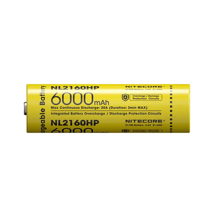 Nitecore NL2160HP 6000MAH 20A 新一代高性能21700鋰離子充電電池