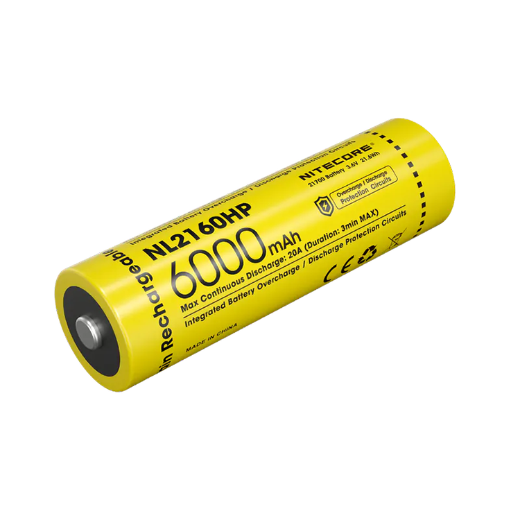 Nitecore NL2160HP 6000MAH 20A 新一代高性能21700鋰離子充電電池