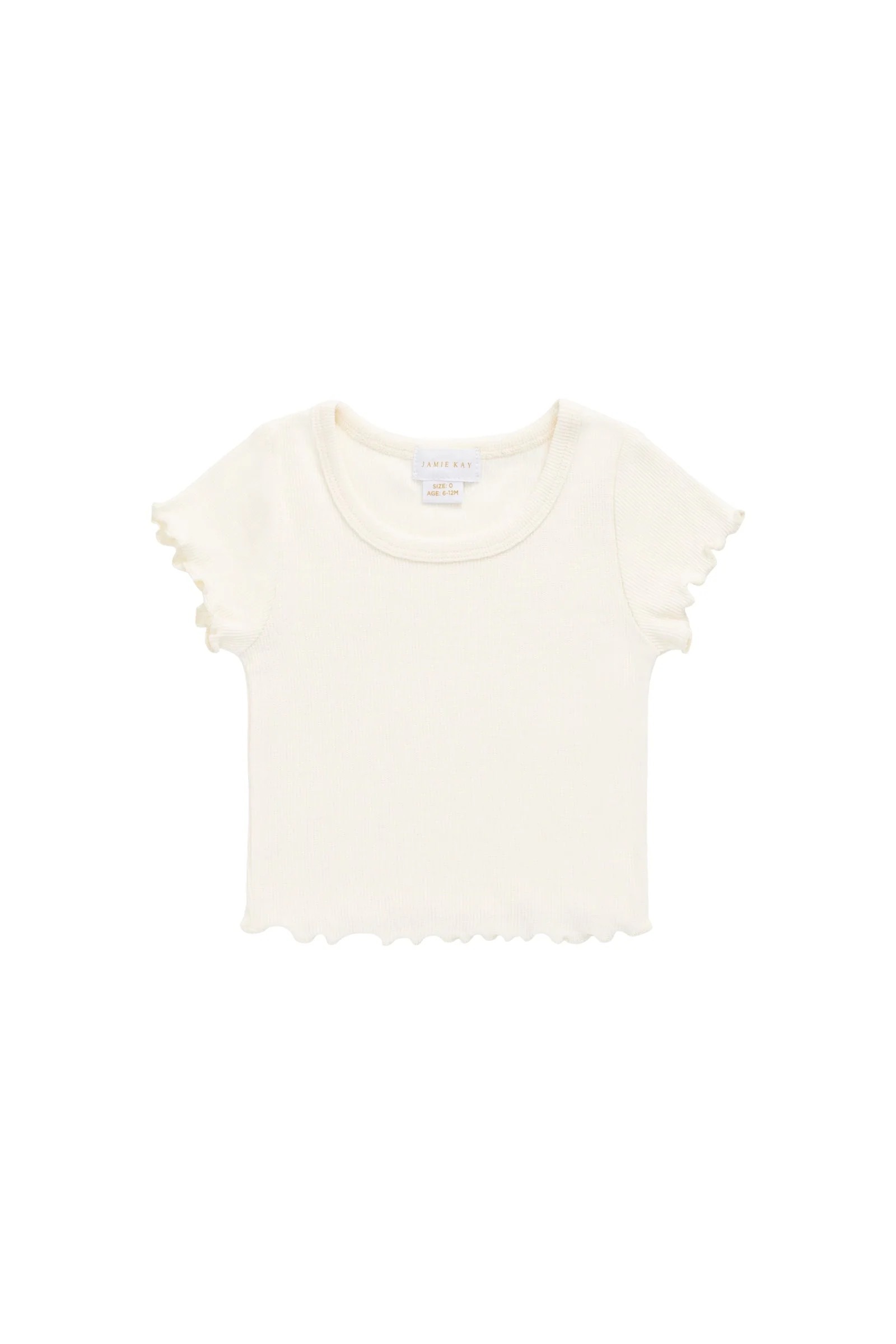 【預購】JAMIE KAY -Organic Cotton Fine Rib Ines Top（Parchment）