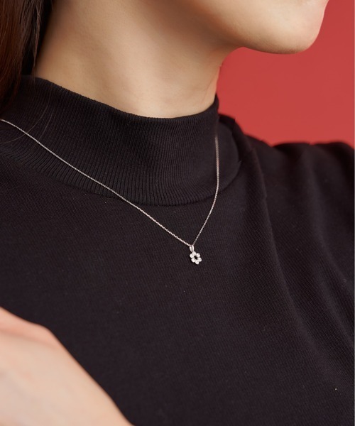 【me.luxe】SV小花鋯石項鍊