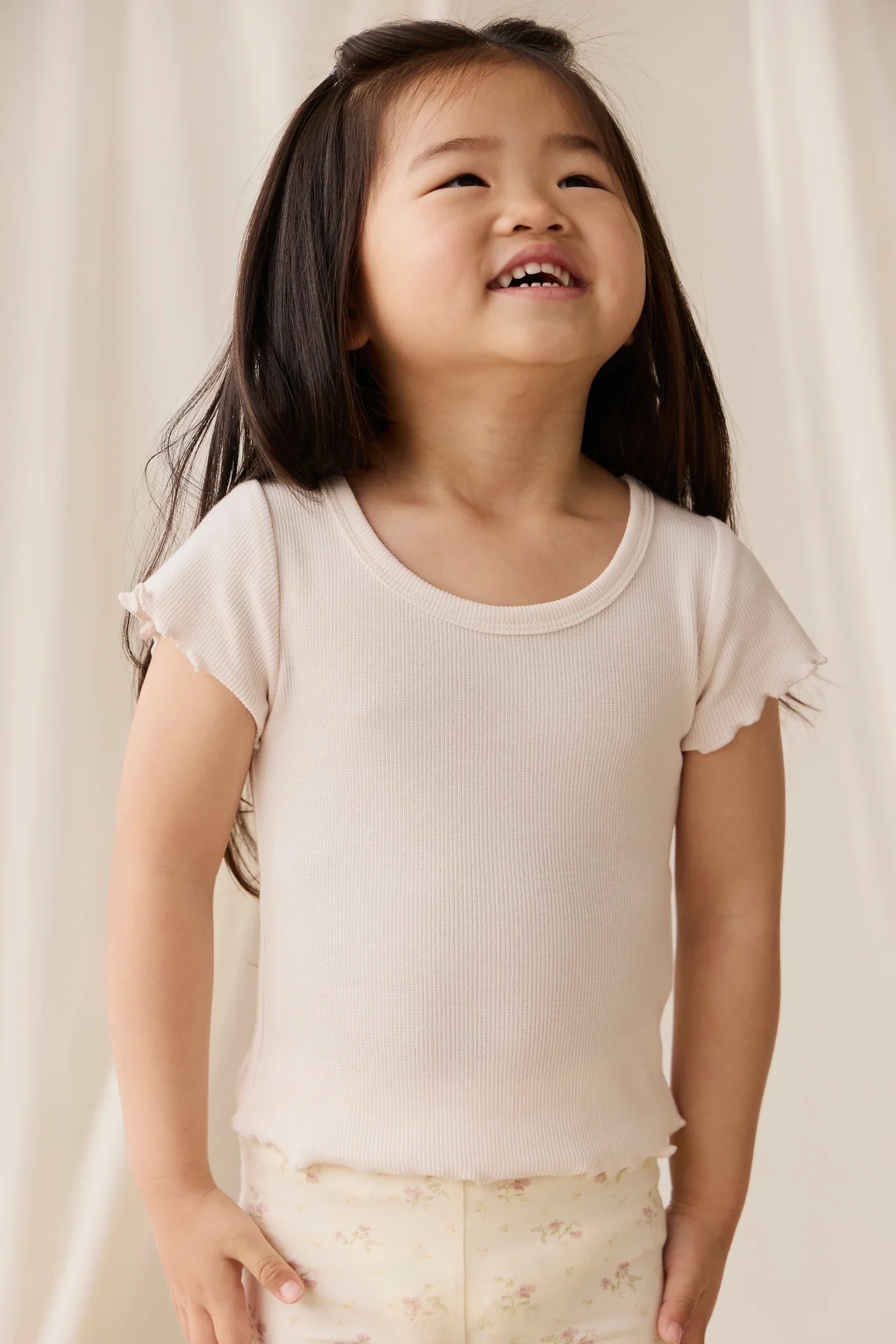 【預購】JAMIE KAY -Organic Cotton Fine Rib Ines Top（Blushed Rose）