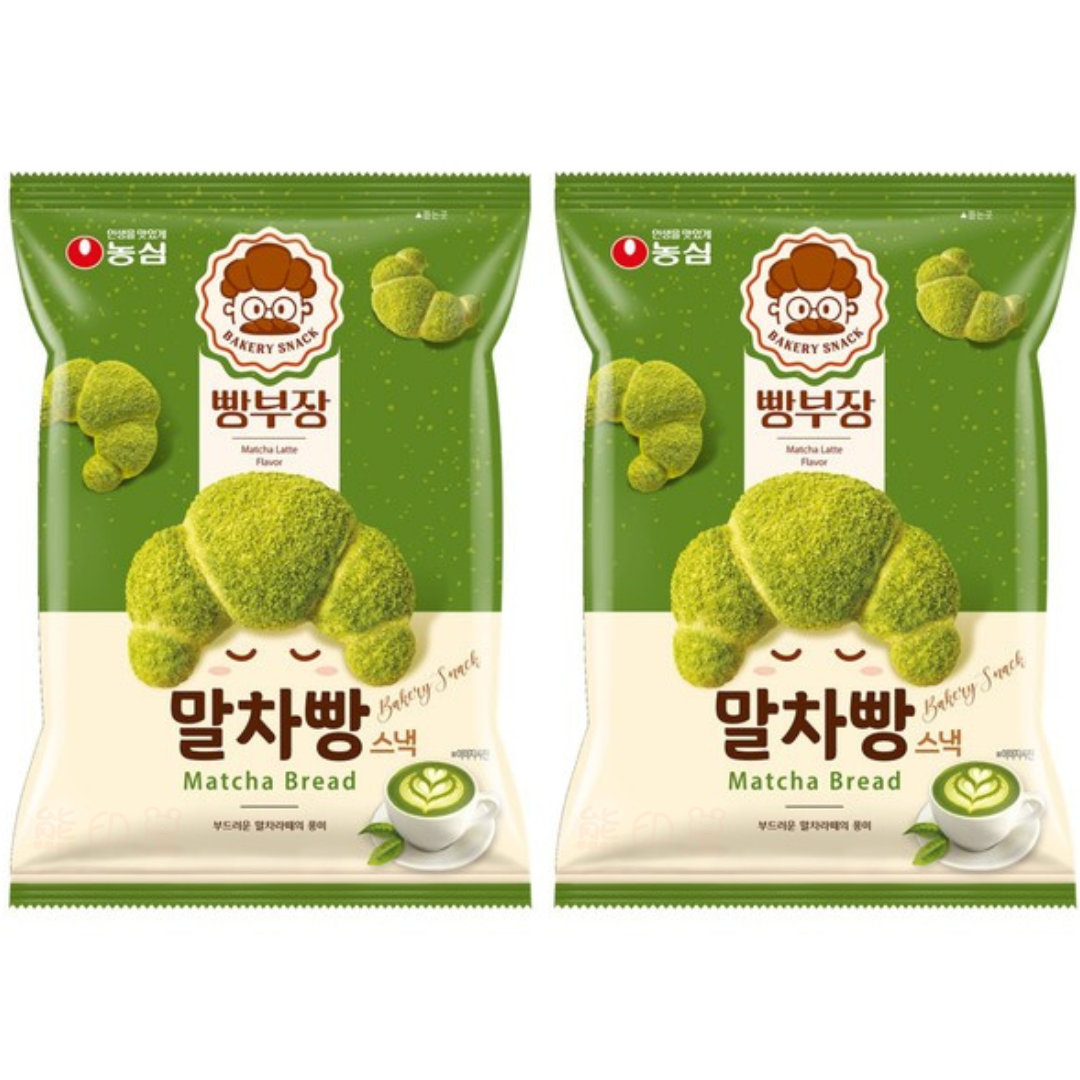 農心 - 韓國牛角脆餅乾 抹茶味 55G X 2