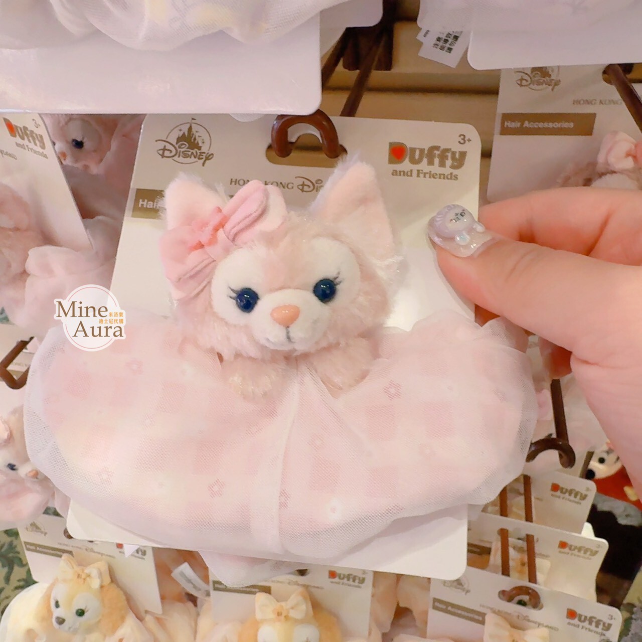 玲娜貝兒 LinaBell 絨毛大頭 紗質 造型 髮束 大腸圈 髮飾 -香港迪士尼樂園