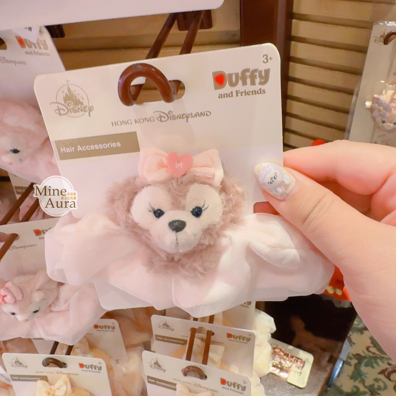 雪莉玫 ShellieMay 絨毛大頭 紗質 造型 髮束 大腸圈 髮飾 -香港迪士尼樂園