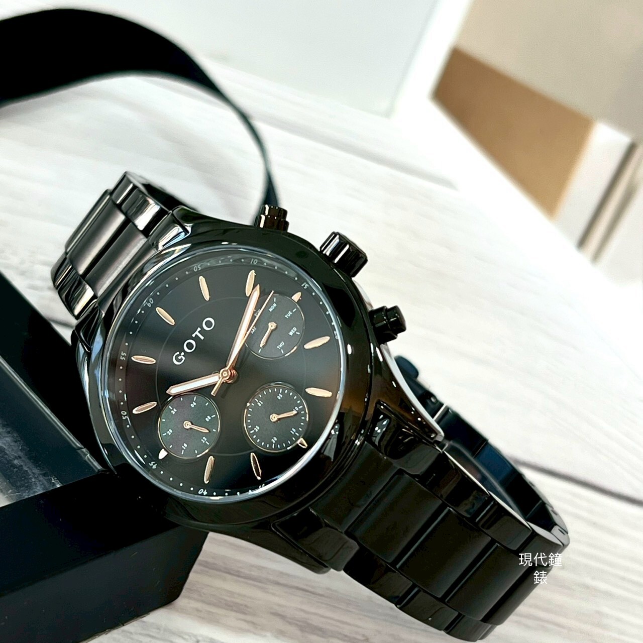 【GOTO】冷冽三眼鋼帶腕錶GS1396M-33-341 38mm 現代鐘錶