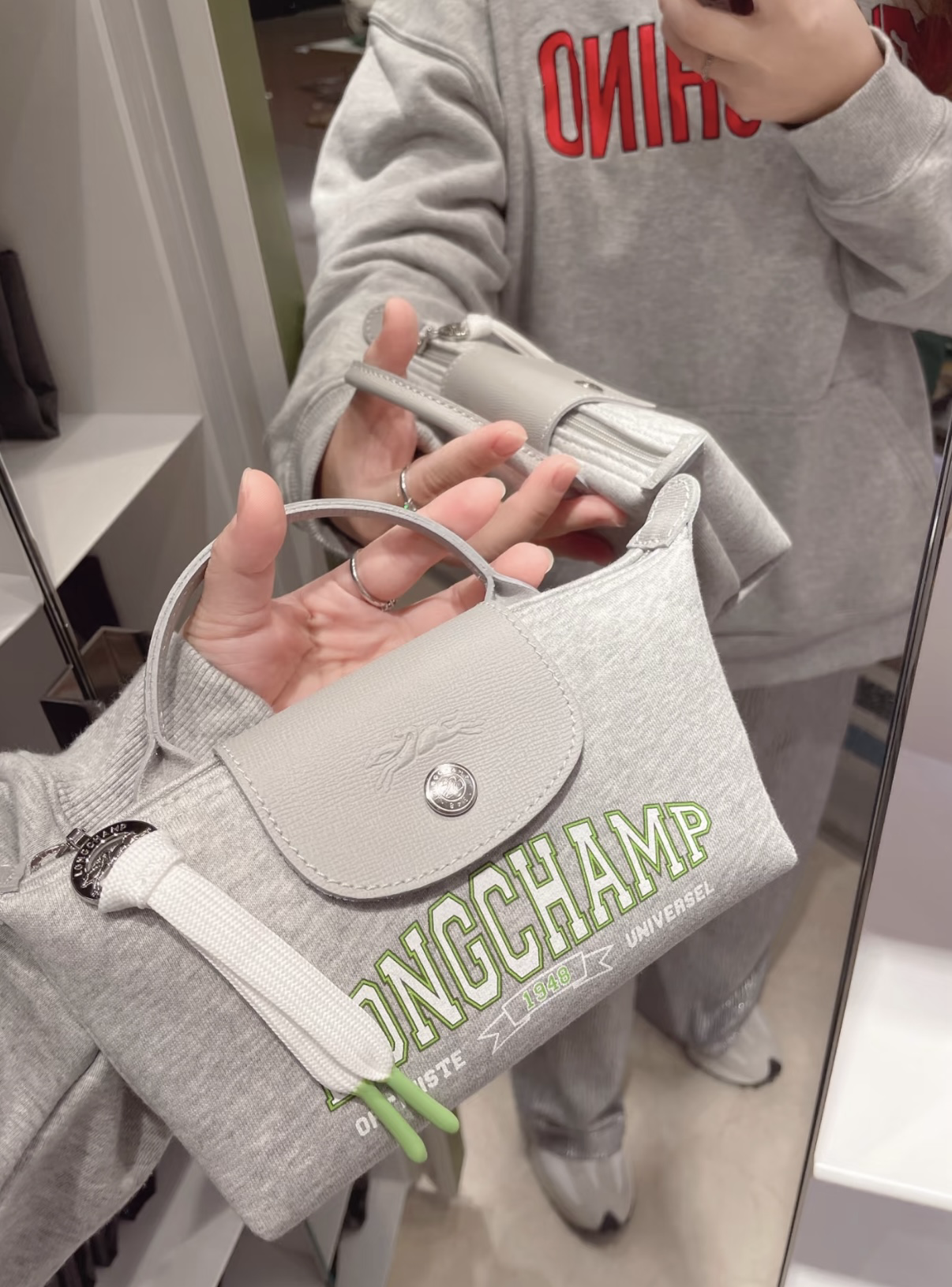 Longchamp Le Pilage Collection University Pouch （校園學院風！）