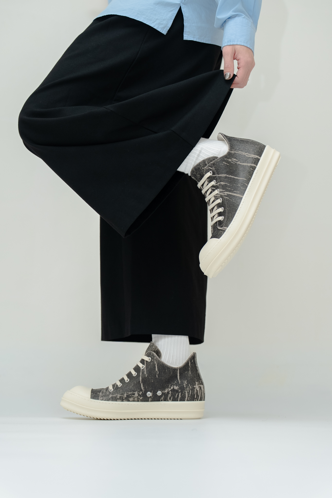 【Focus Store】現貨秒發 Rick Owens Concordians DRKSHDW "Black Washed Foil" 水洗黑色 DU02E7802