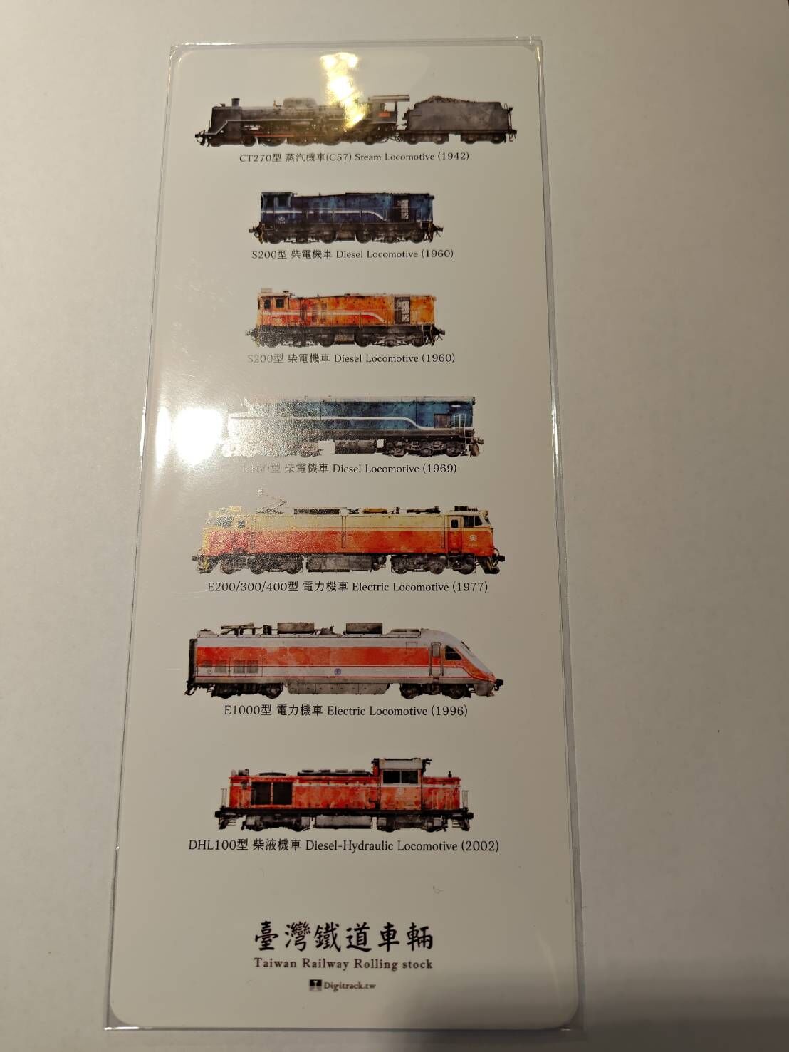 Digitrack 台灣鐵道車輛書籤卡