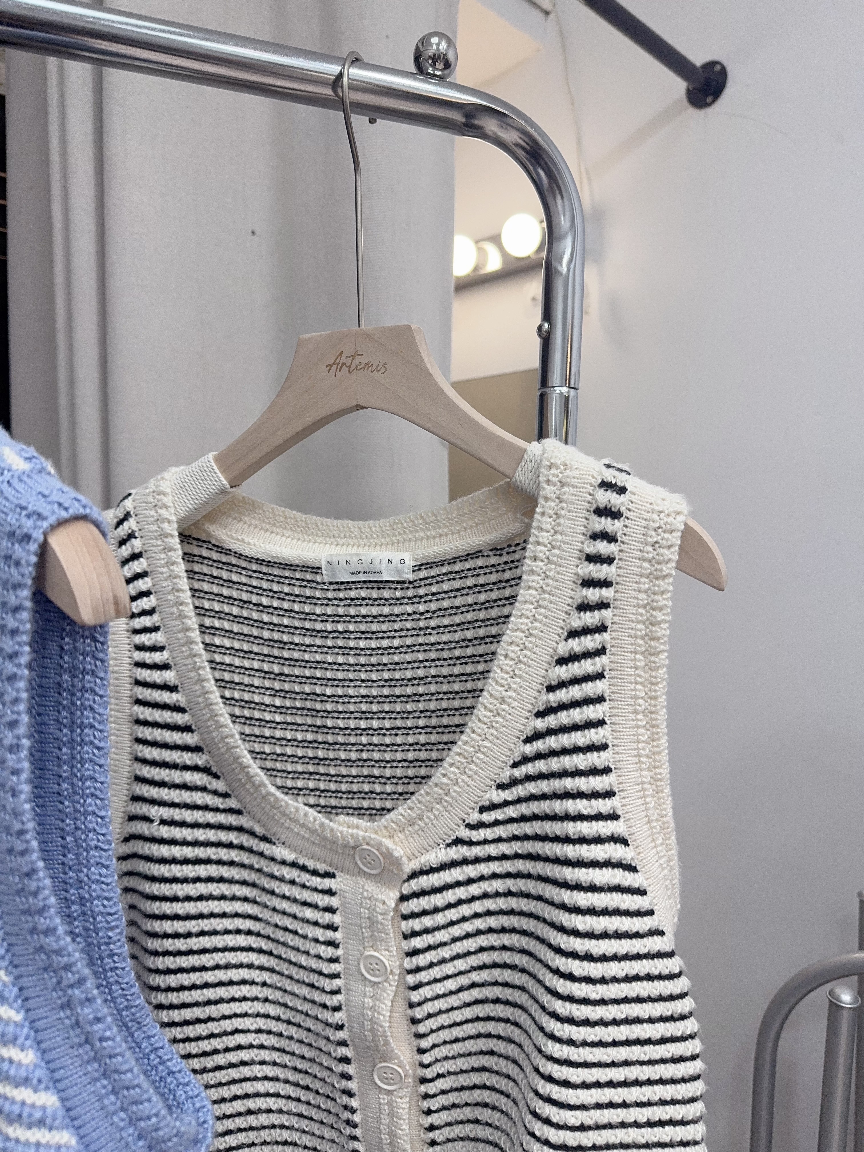 條紋針織背心🩵