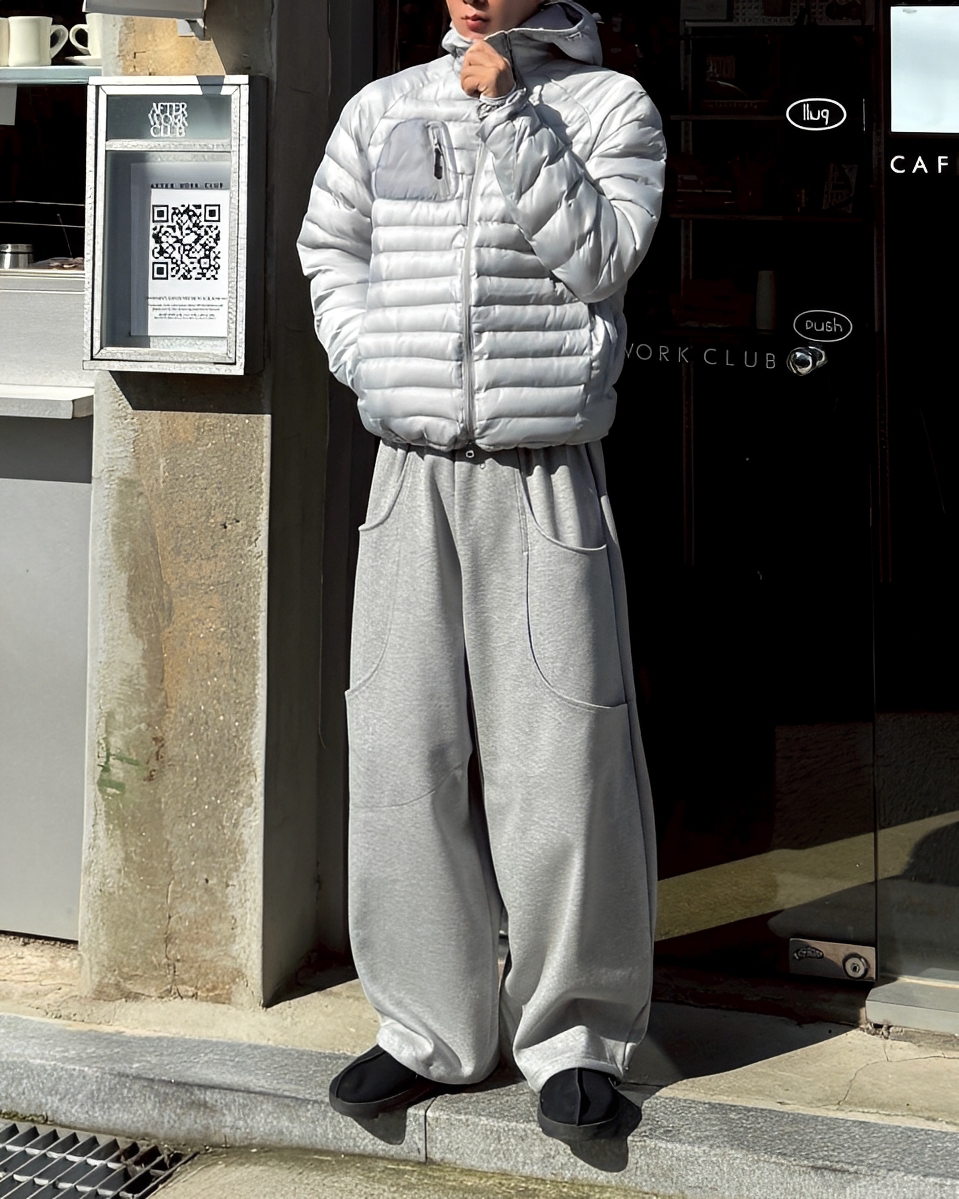 2色 休閒 立體 剪裁 純棉 長褲