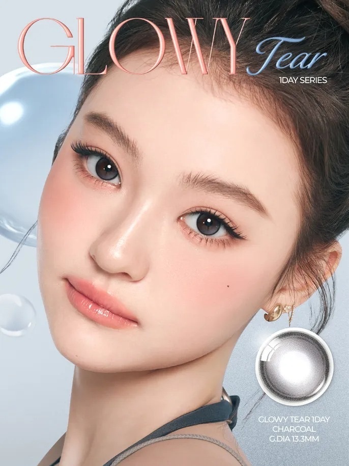 [日拋] OLENS Glowy Tear 1 Day Charcoal｜日拋彩妝隱形眼鏡｜每盒20片
