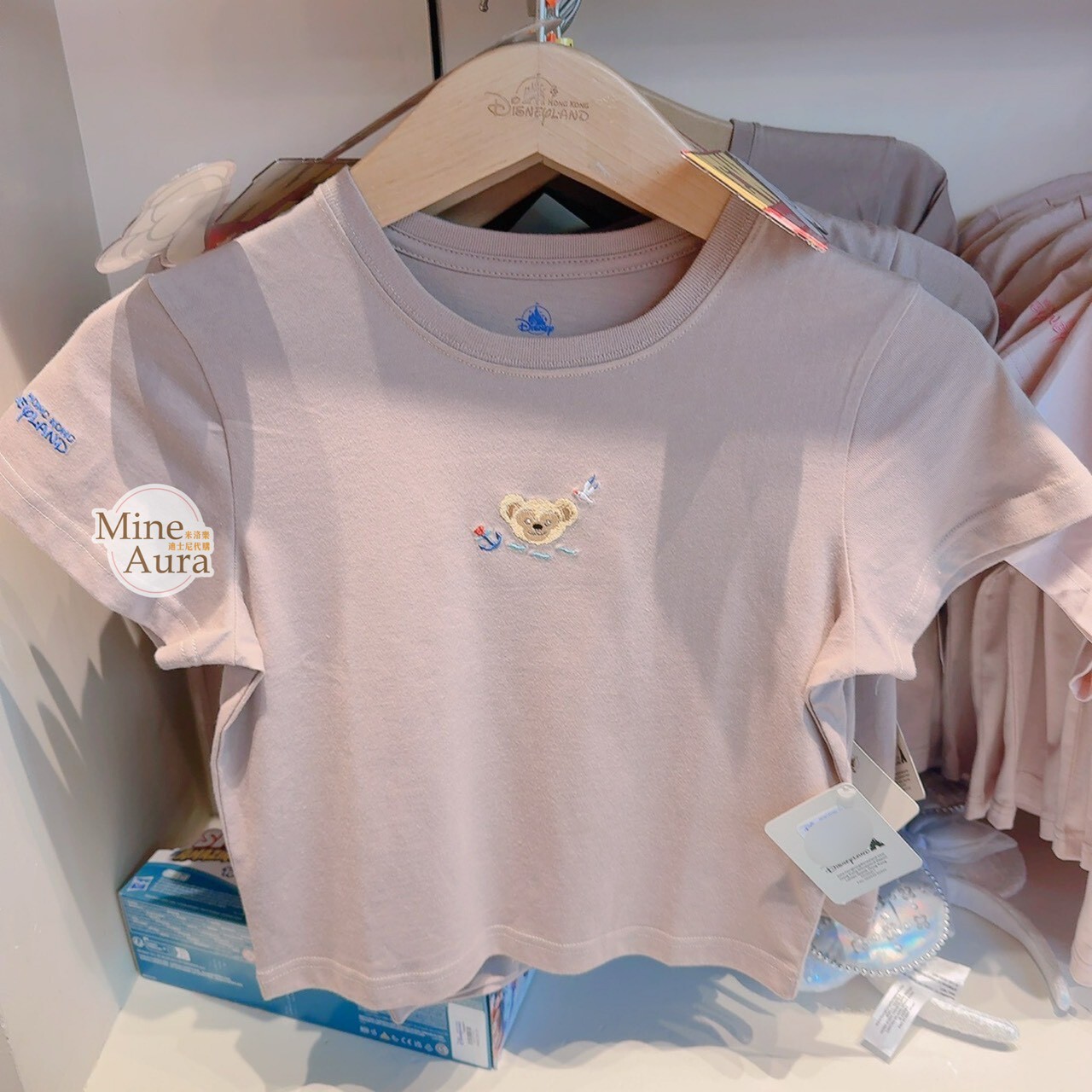 達菲 Duffy 刺繡大頭 短T 上衣 兒童/成人 親子裝 -香港迪士尼樂園