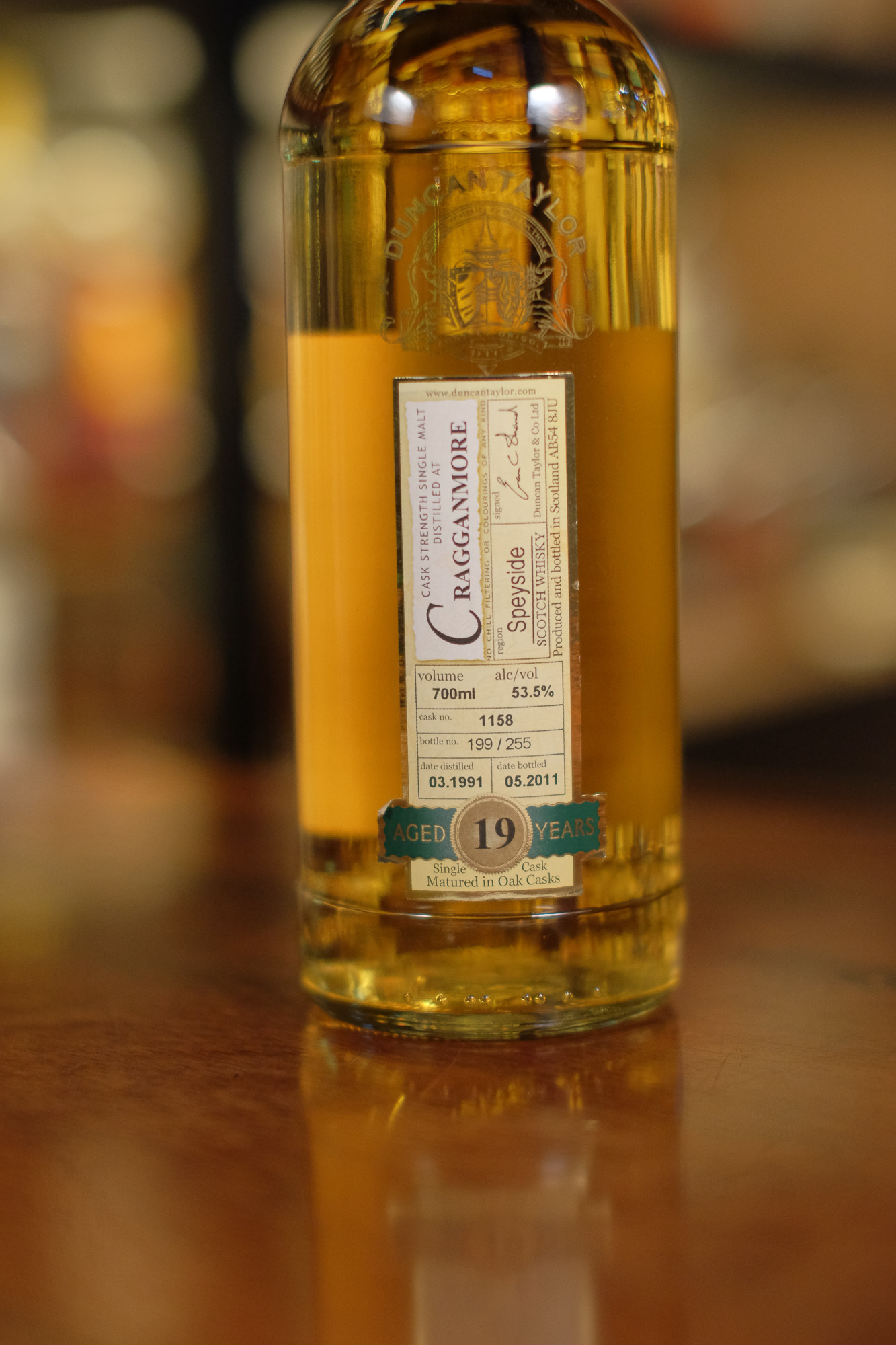 Cragganmore 1991/2011 19YO #1158 53.5% Duncan Taylor