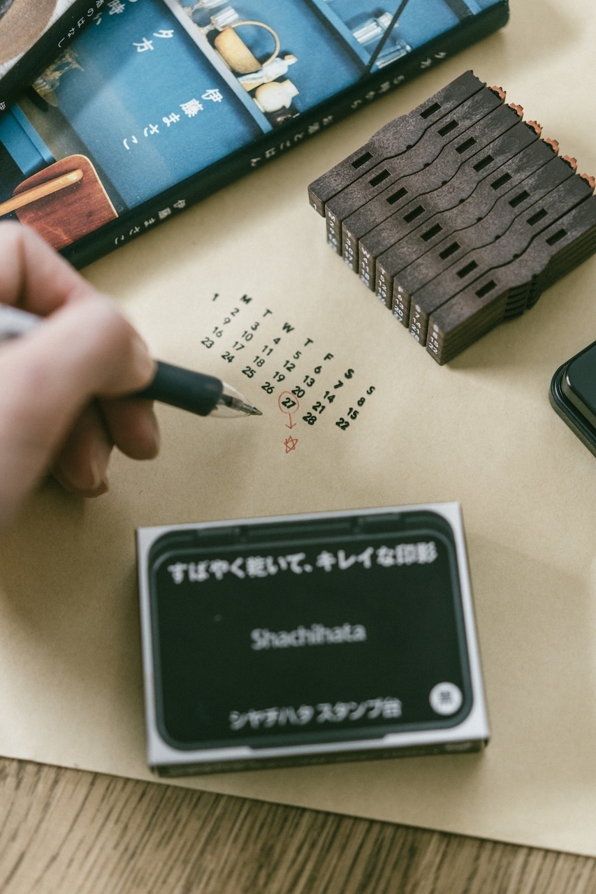 日本 Shachihata 旗牌 連結數字組合印章（可拼接萬年曆版）