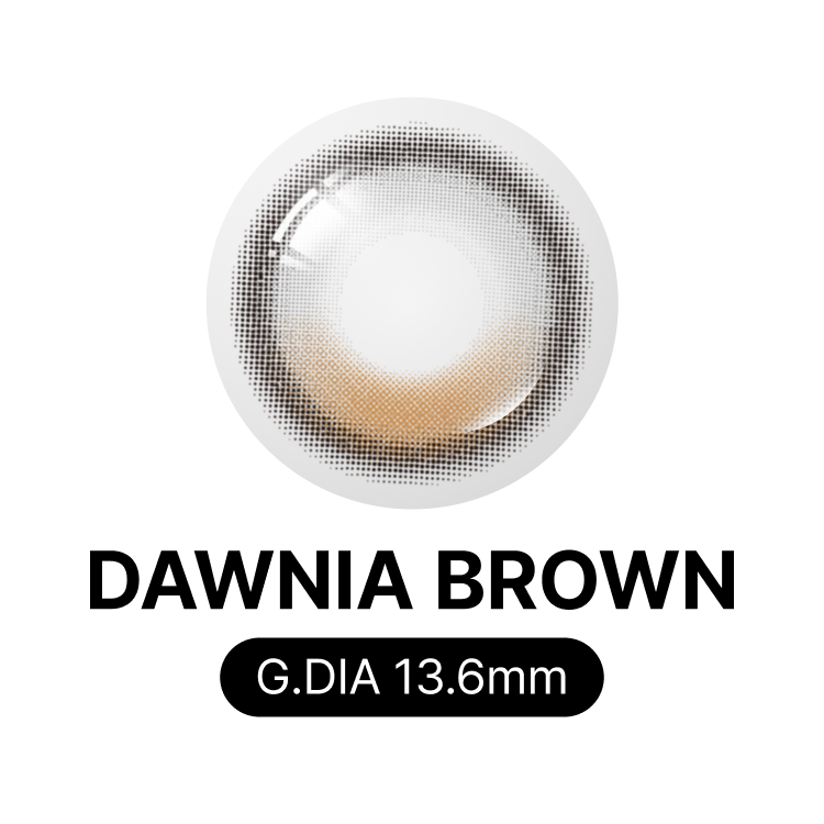 [月拋] LENSSIS 1 Month DAWNIA Brown 月拋彩妝隱形眼鏡｜每盒2片