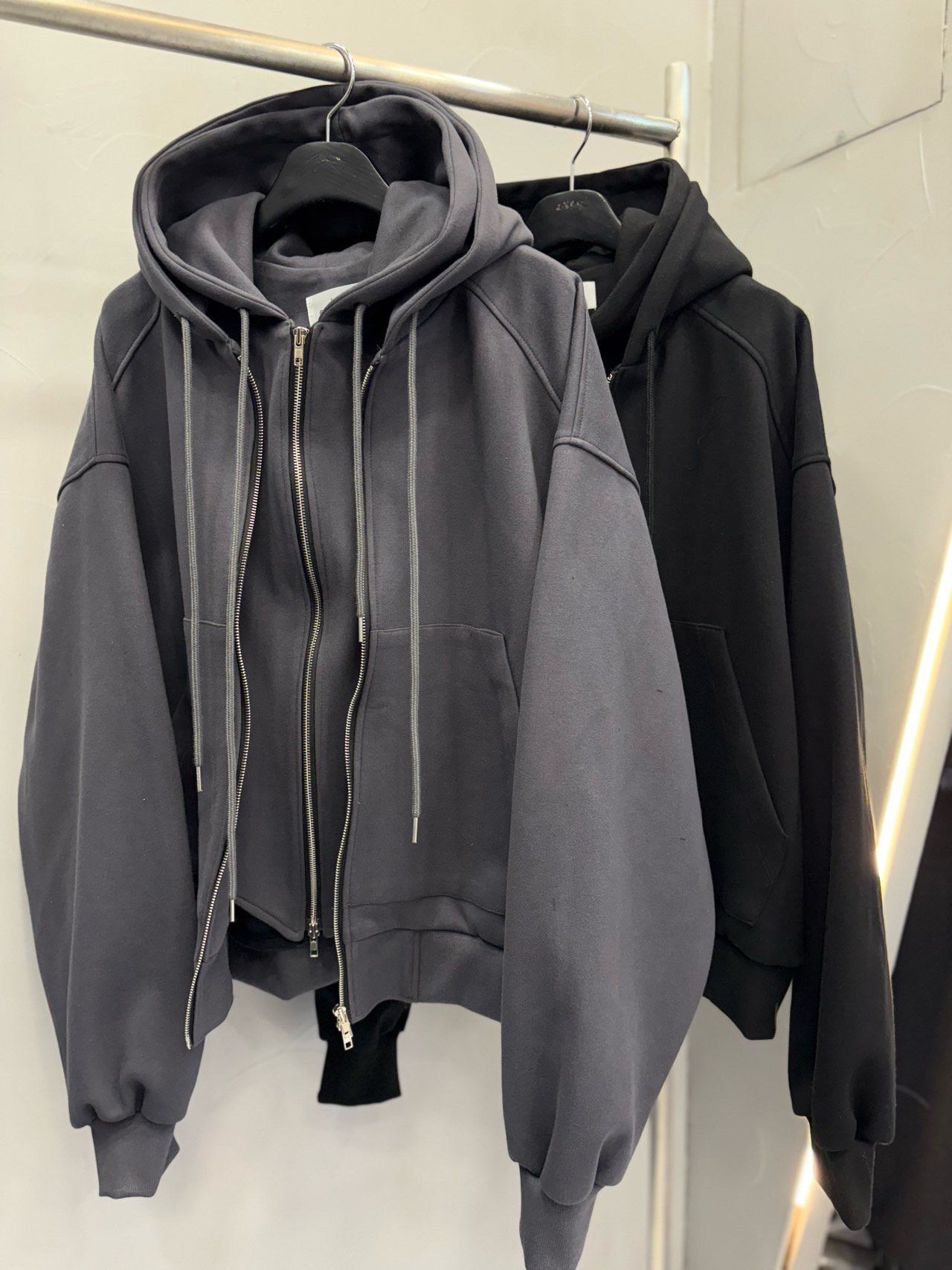 淨色連帽拉鍊外套 alife-064JK