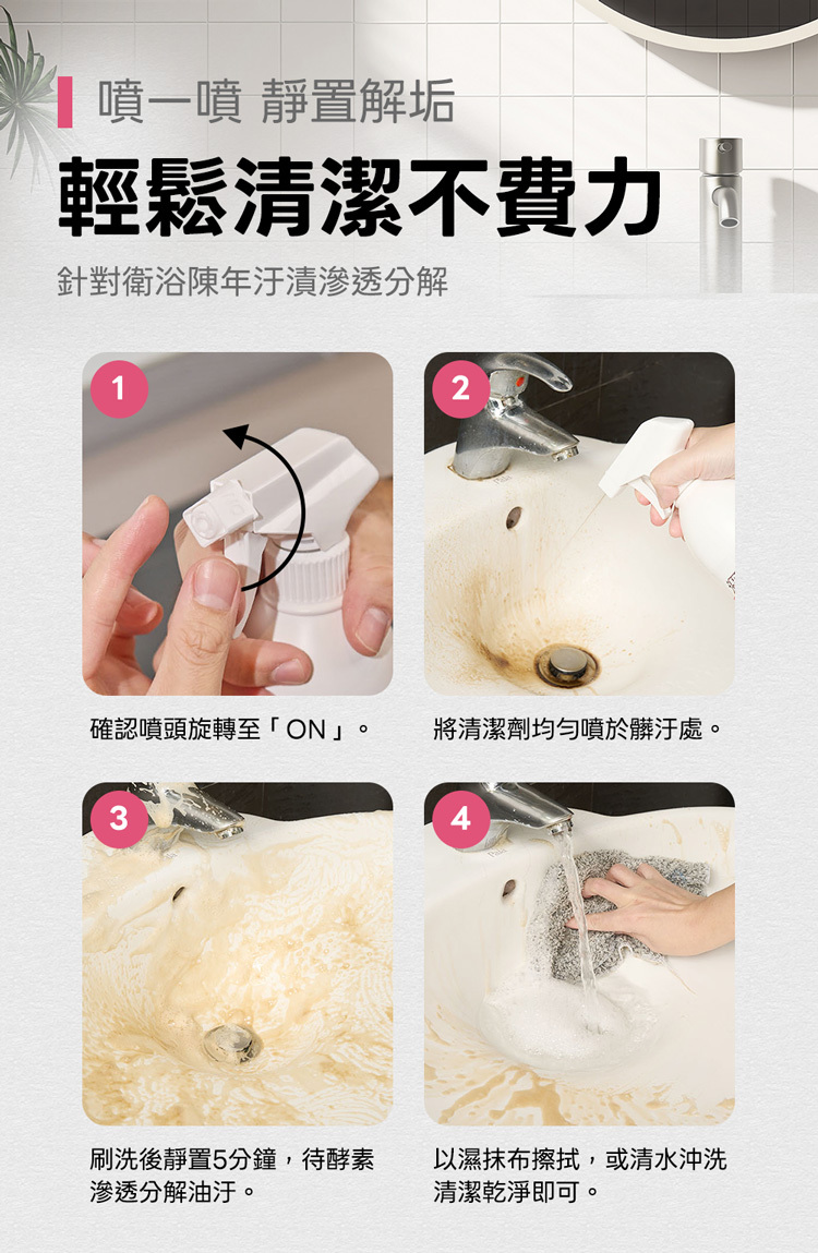 浴廁潔淨噴霧使用方式